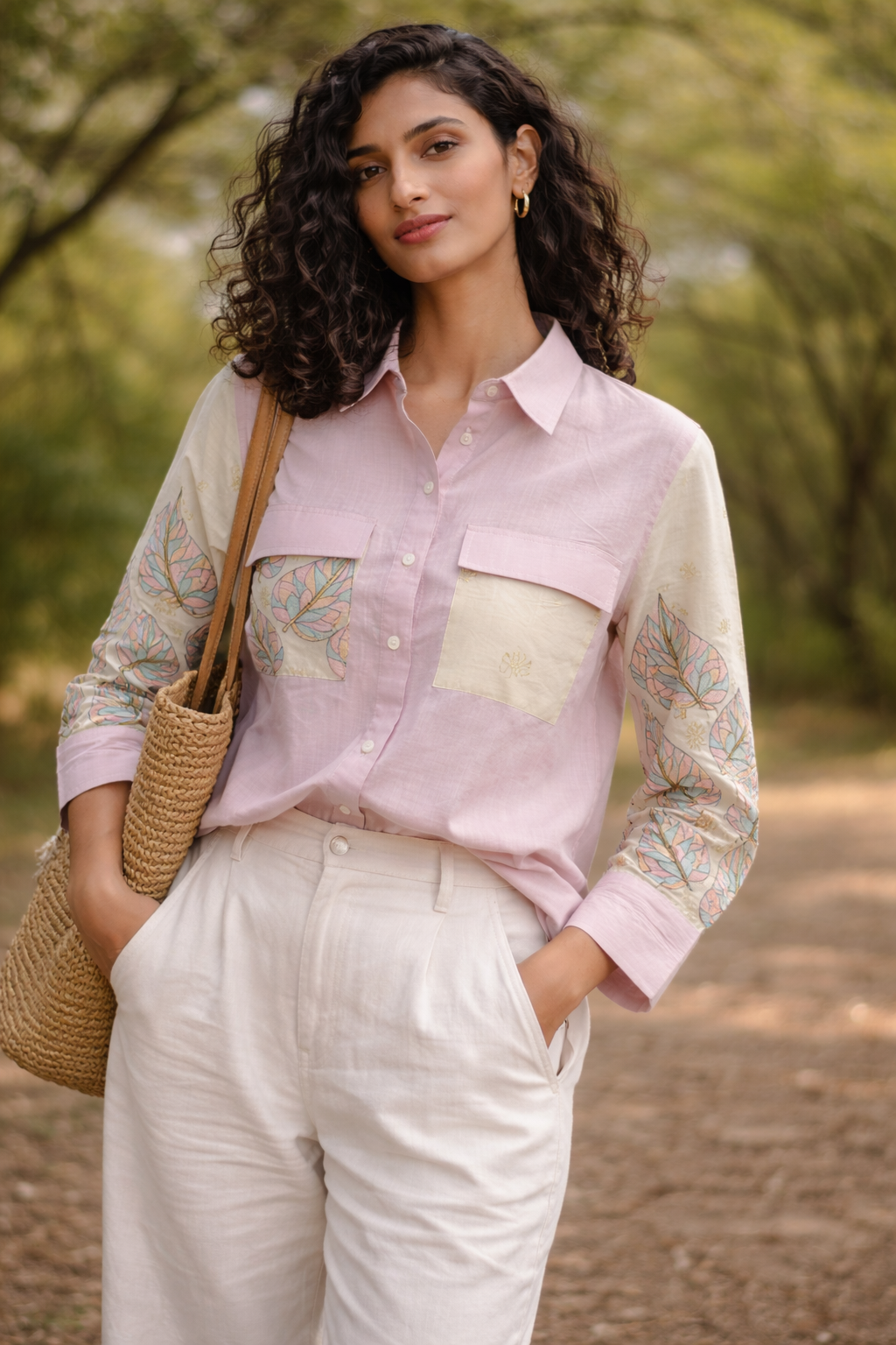 Petalcraft Pink Embroidered Shirt