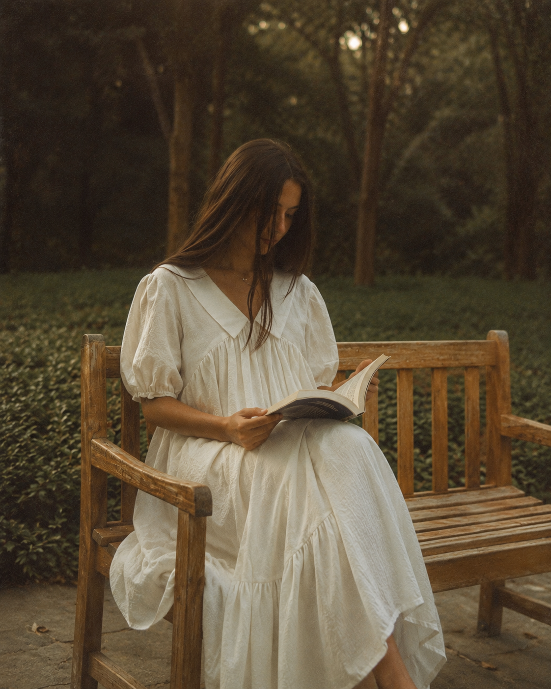 Bare Light White Cotton Linen Dress