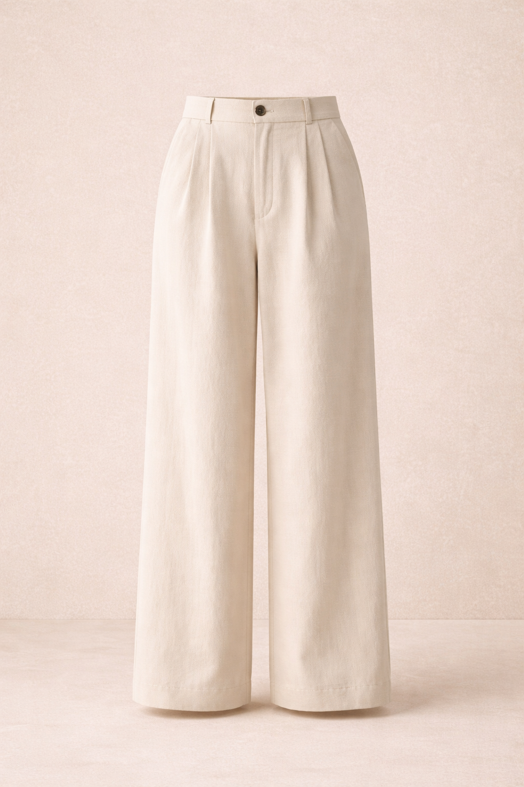 Ivory Ease Wide-Leg Trousers