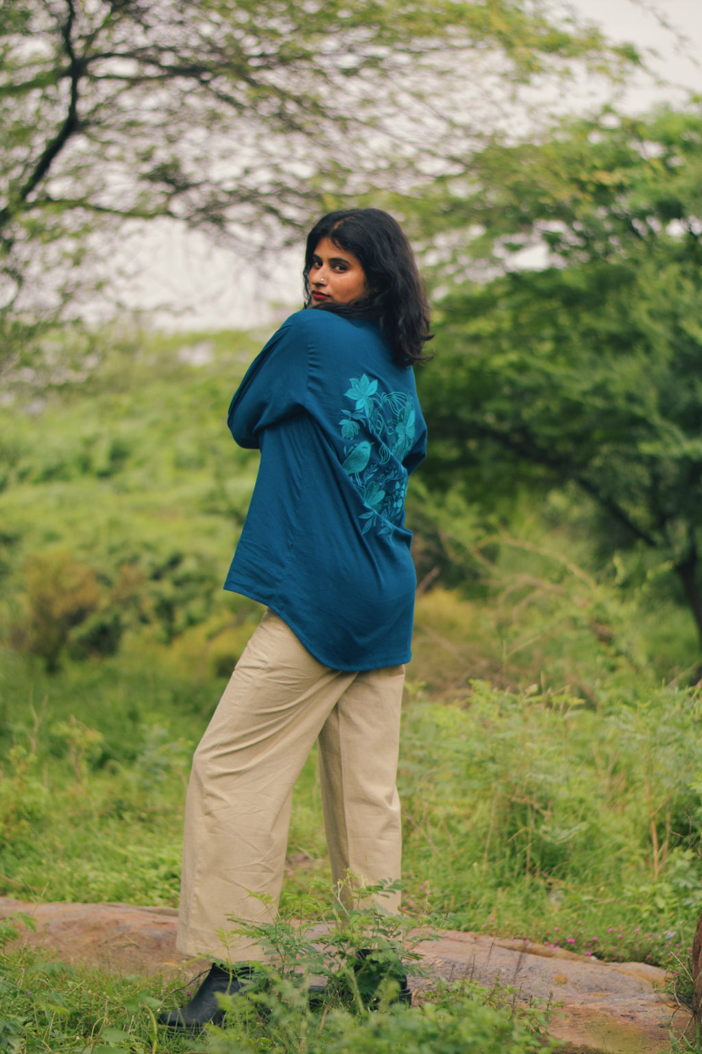 Ocean Muse Embroidered Kurta