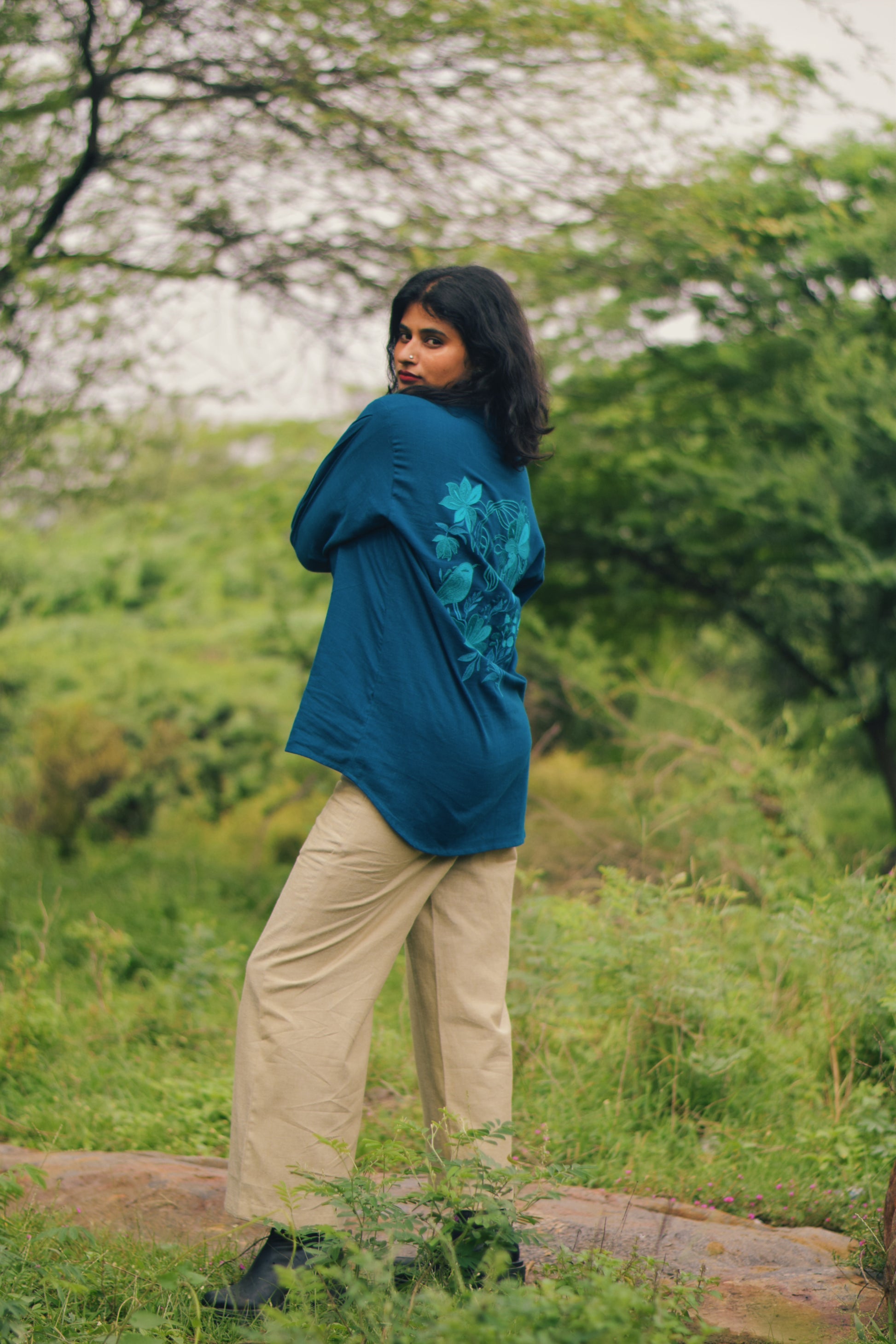 Ocean Muse Embroidered Kurta