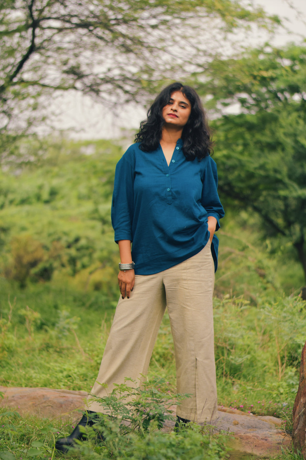 Ocean Muse Embroidered Kurta