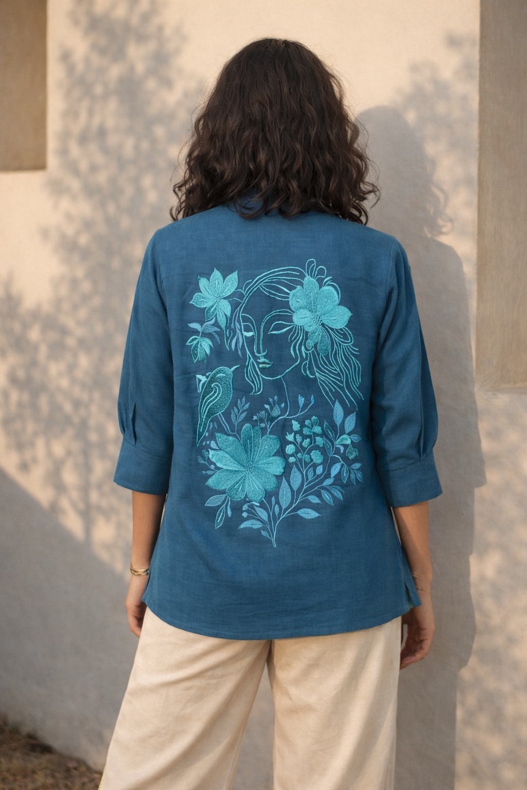 Ocean Muse Embroidered Kurta