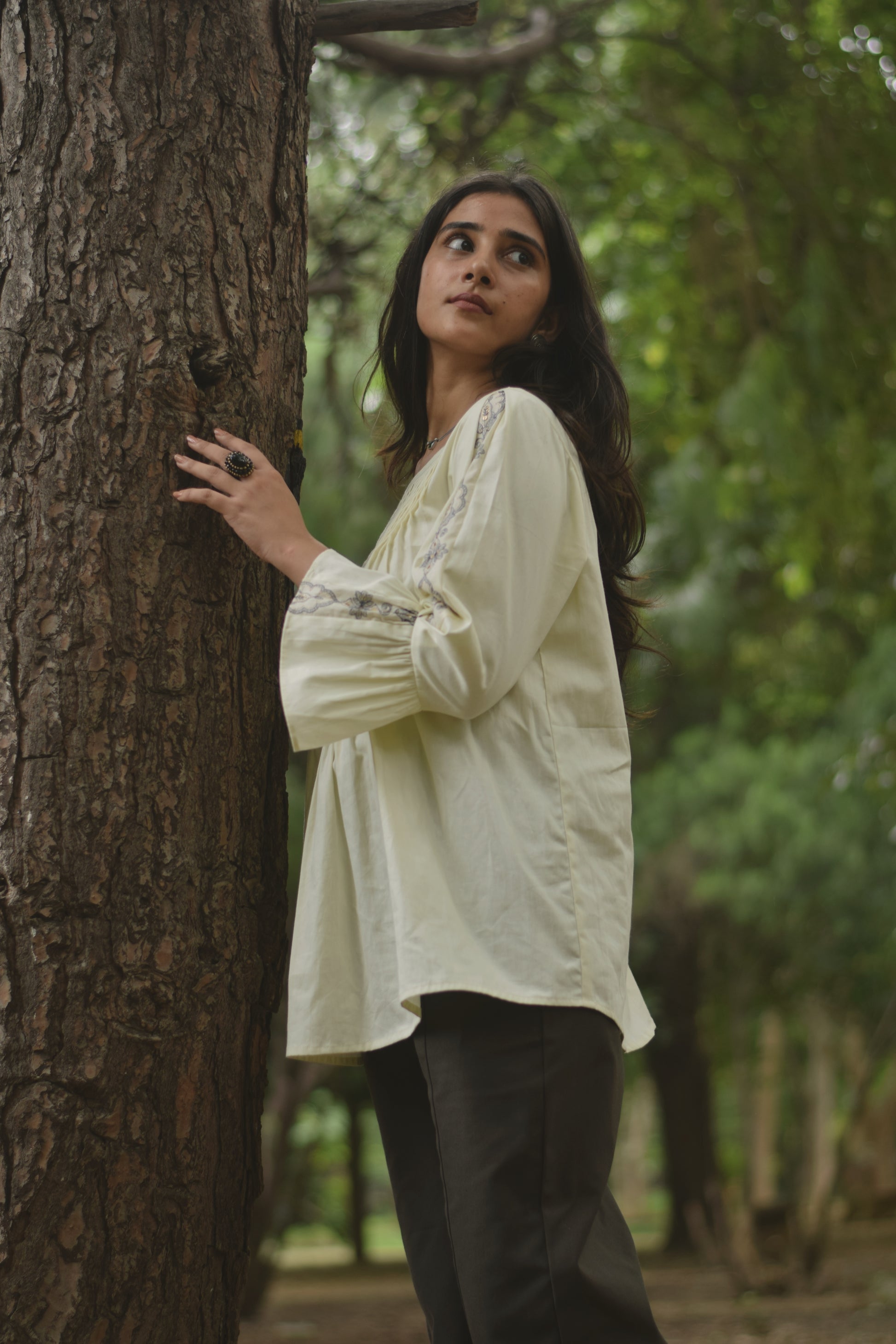 Nazaara Embroidered Sleeve Top