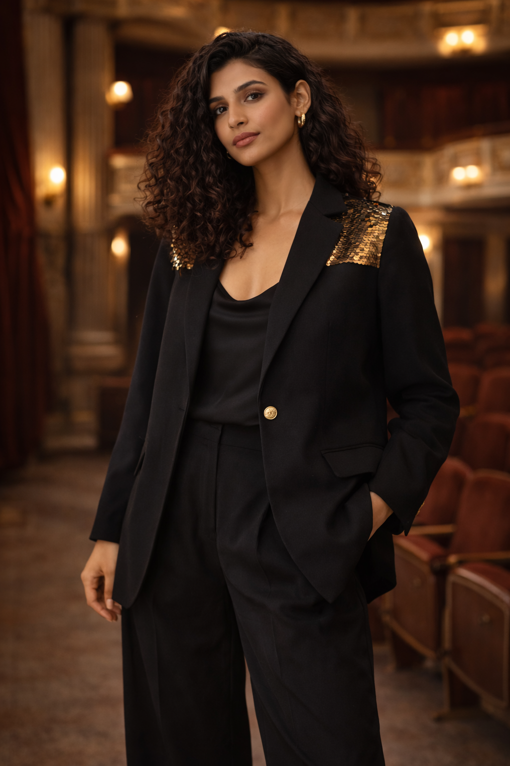 The Golden Accent Blazer