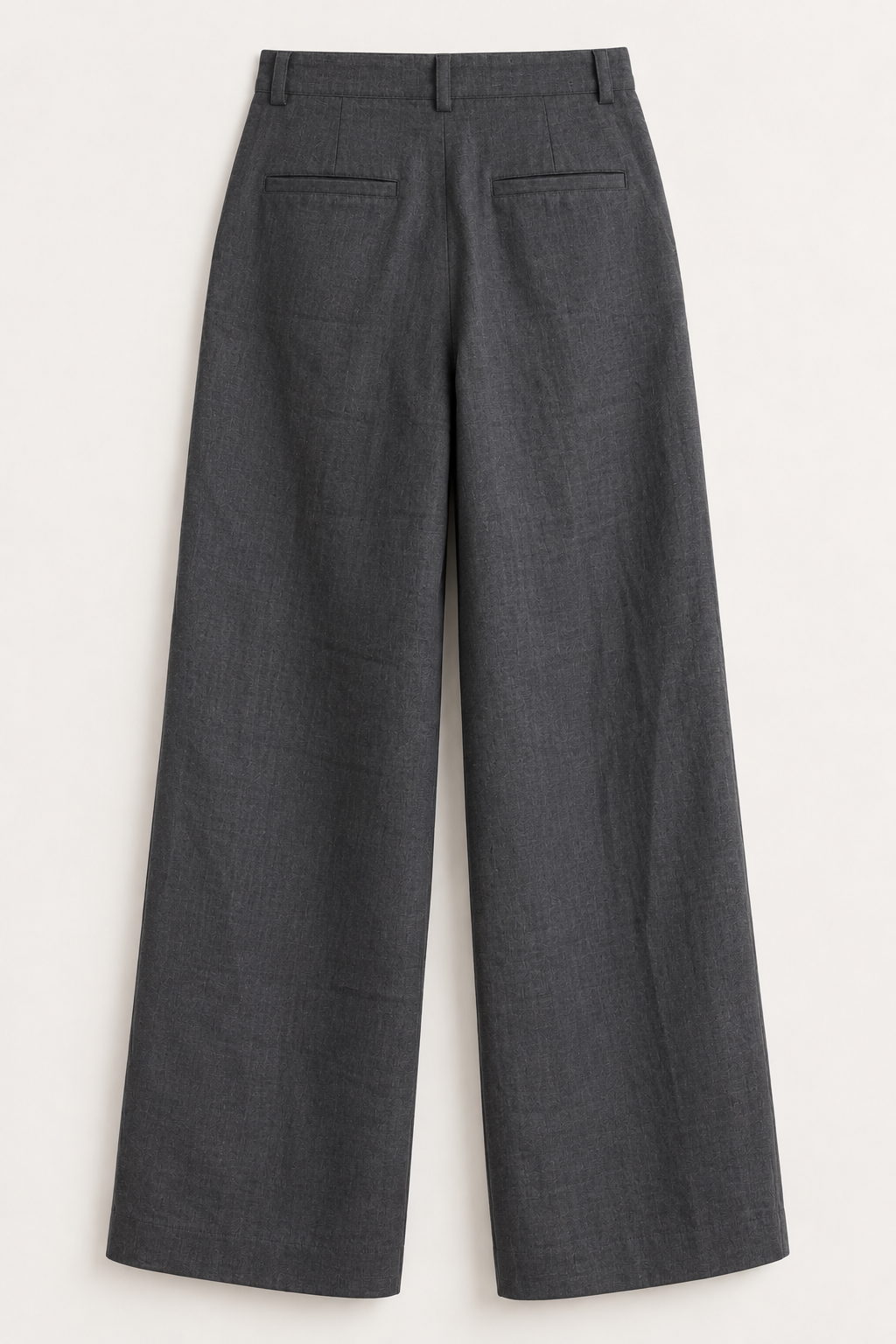 Celine Button Back Top with Pure Linen Dark Grey Pants