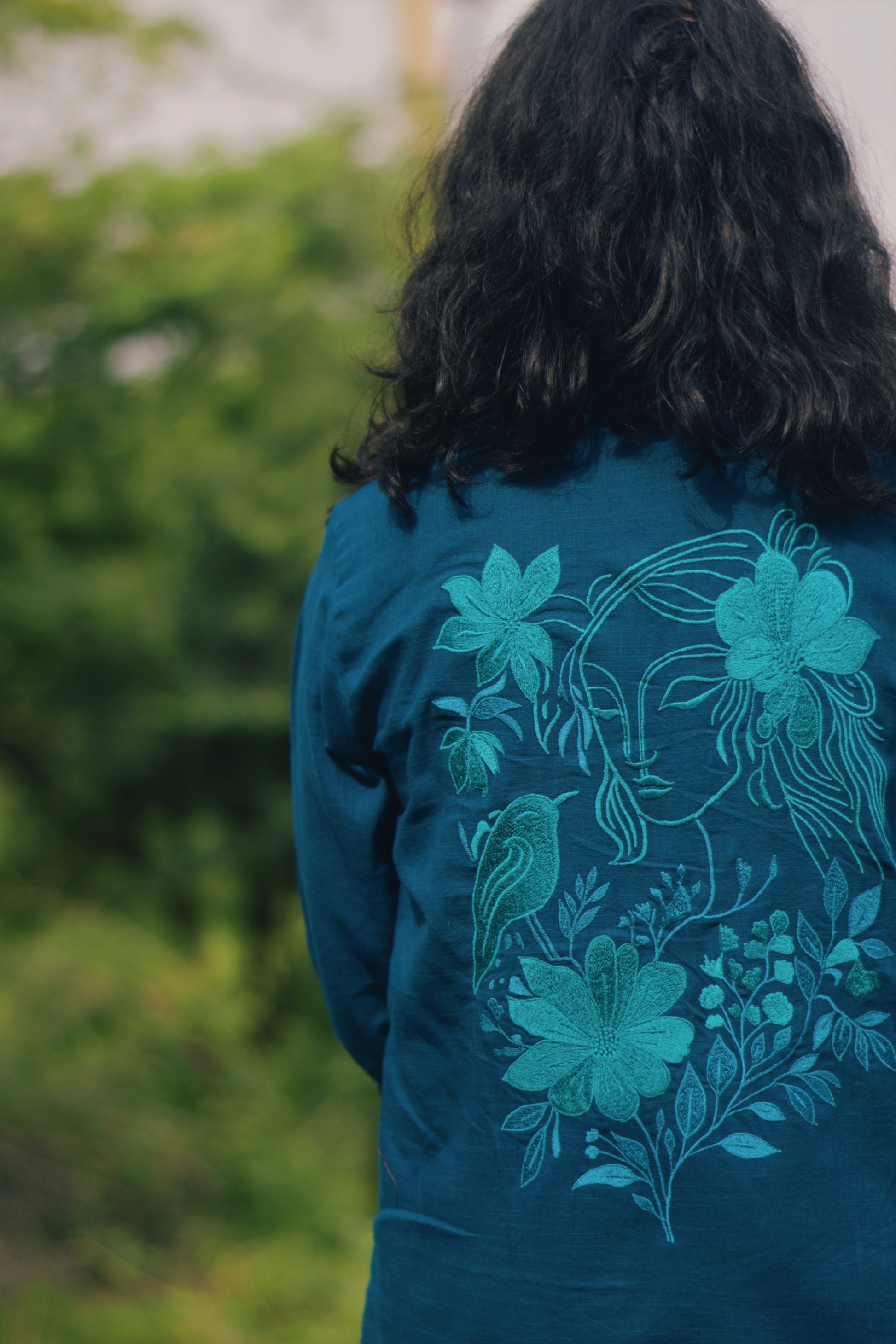 Ocean Muse Embroidered Kurta