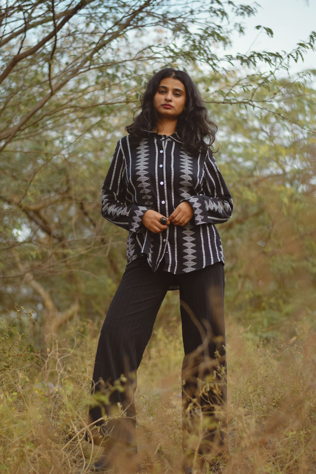 Midnight Tribal Pattern Shirt