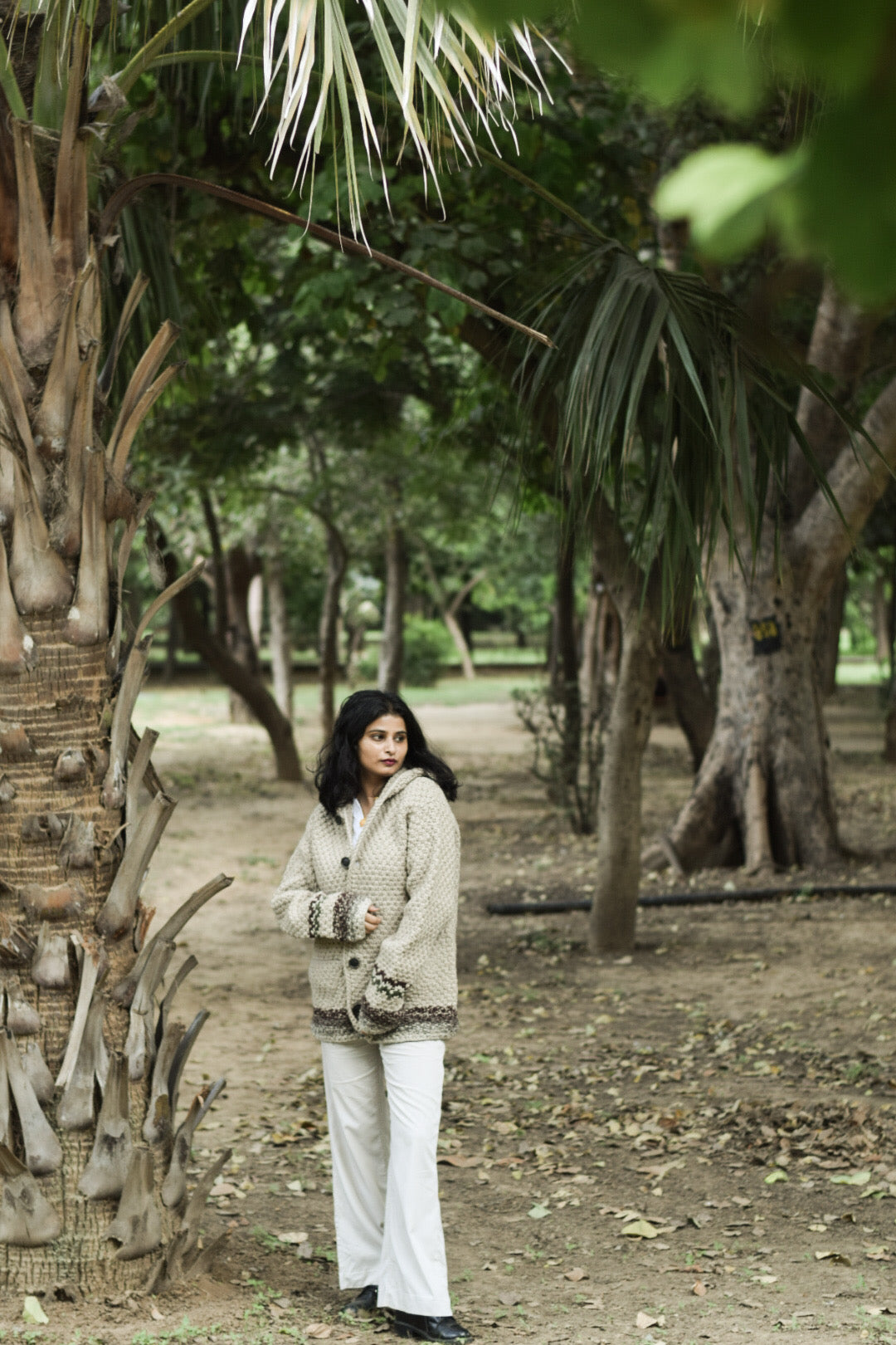 Pure Merino Wool Handknitted Hoodie Sweater