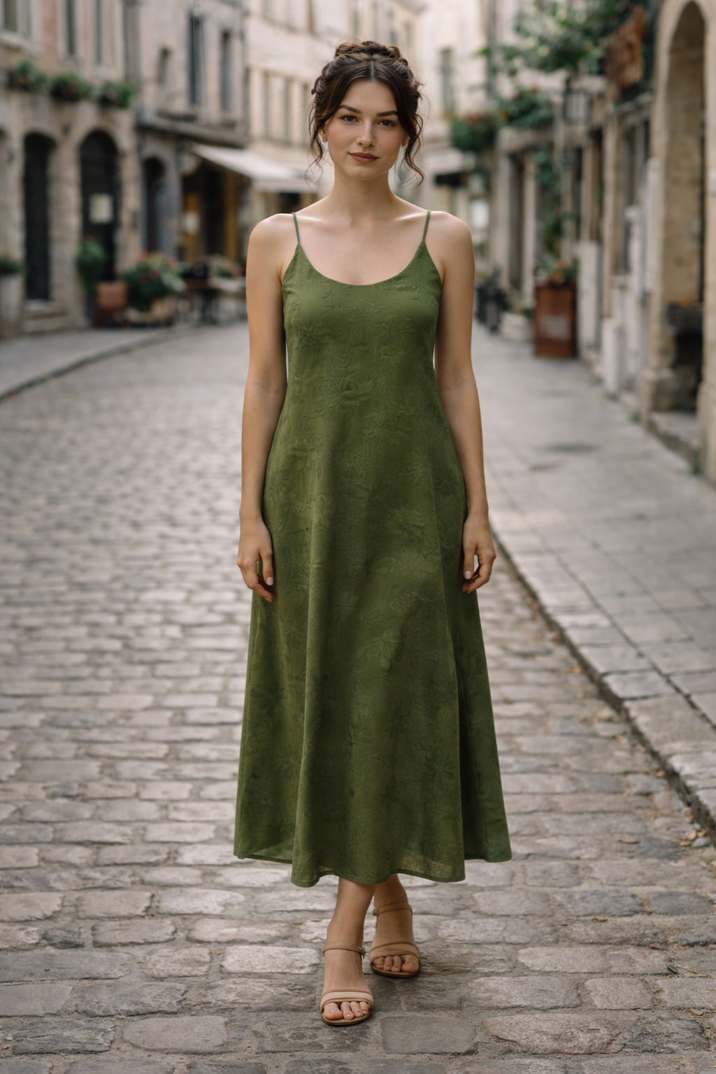 Aurelia Jacquard Adjustable Slip Dress