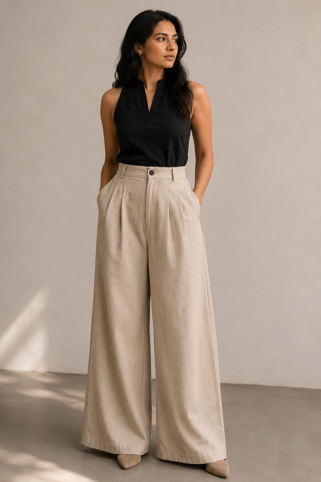 Terra High Rise Wide-Leg Trousers