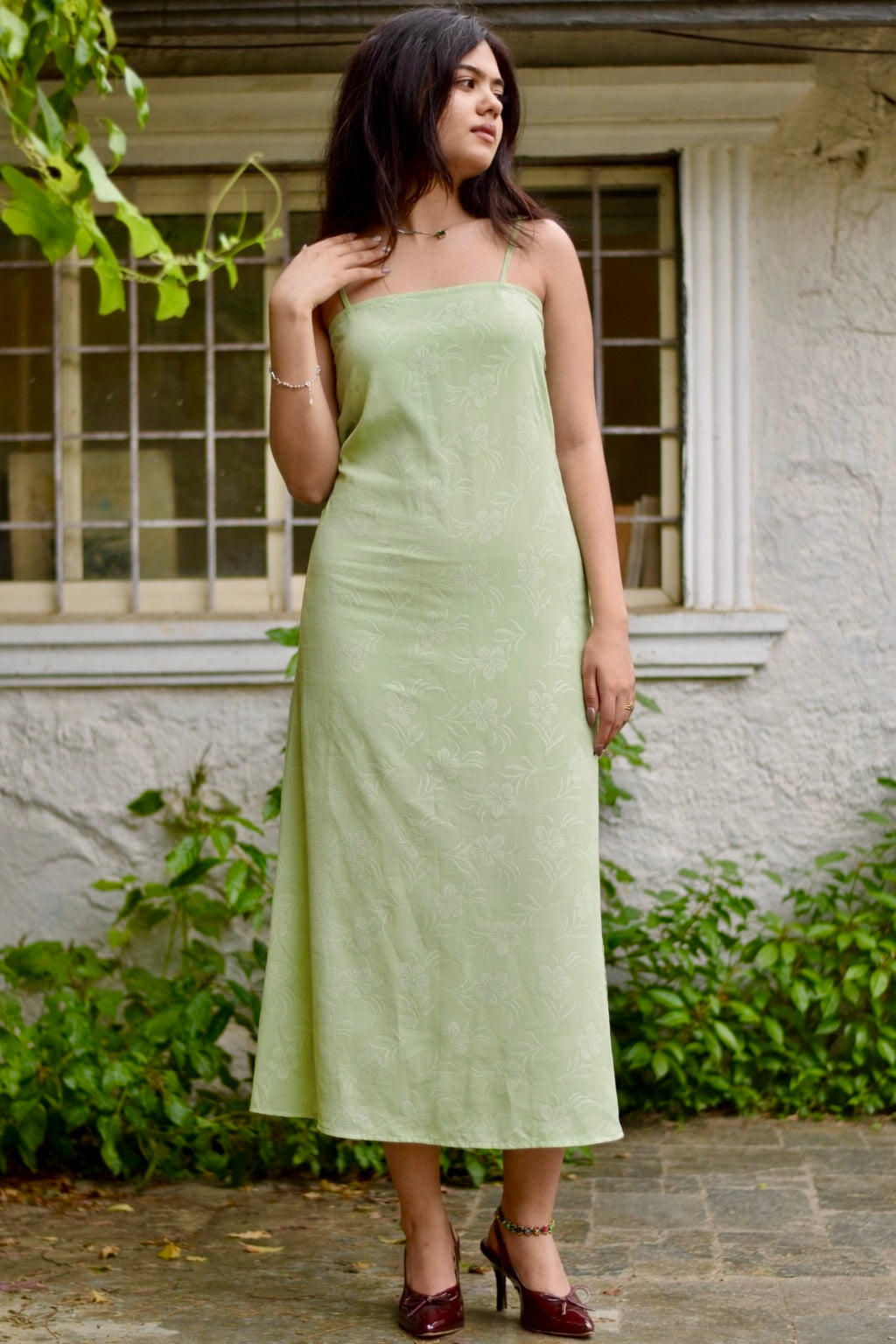 Sage Green Slip Dress