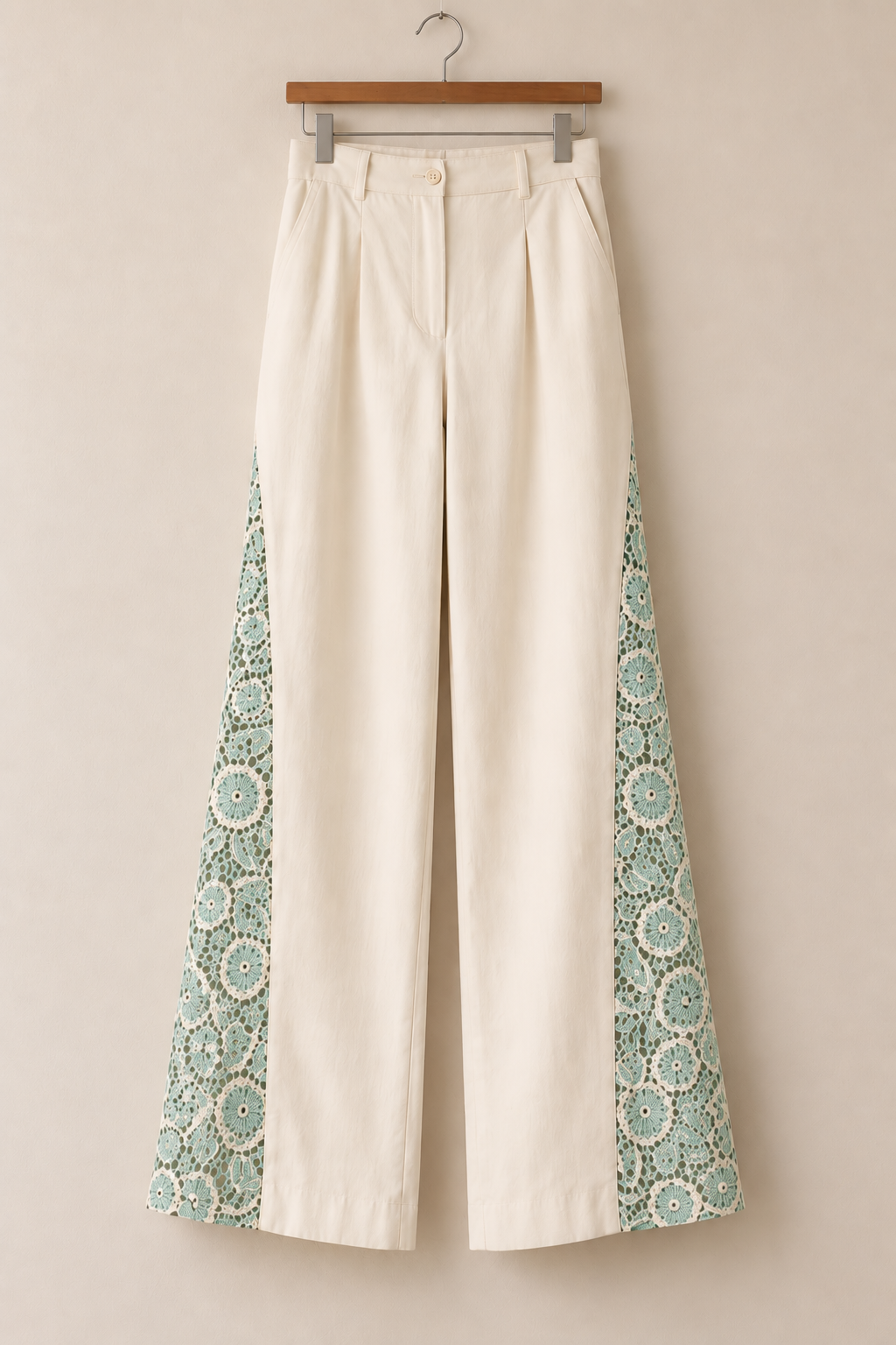 Grace Mint Schiffli Pants