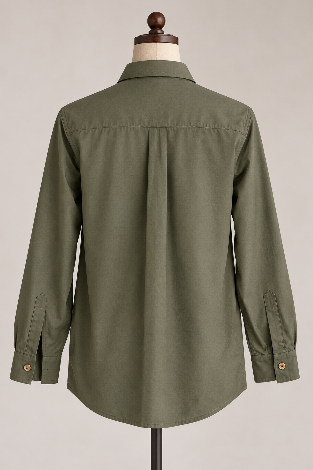 Noori Embroidered Shirt - Olive Green