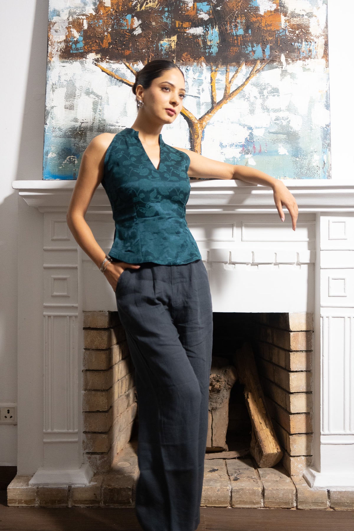 Celine Button Back Top