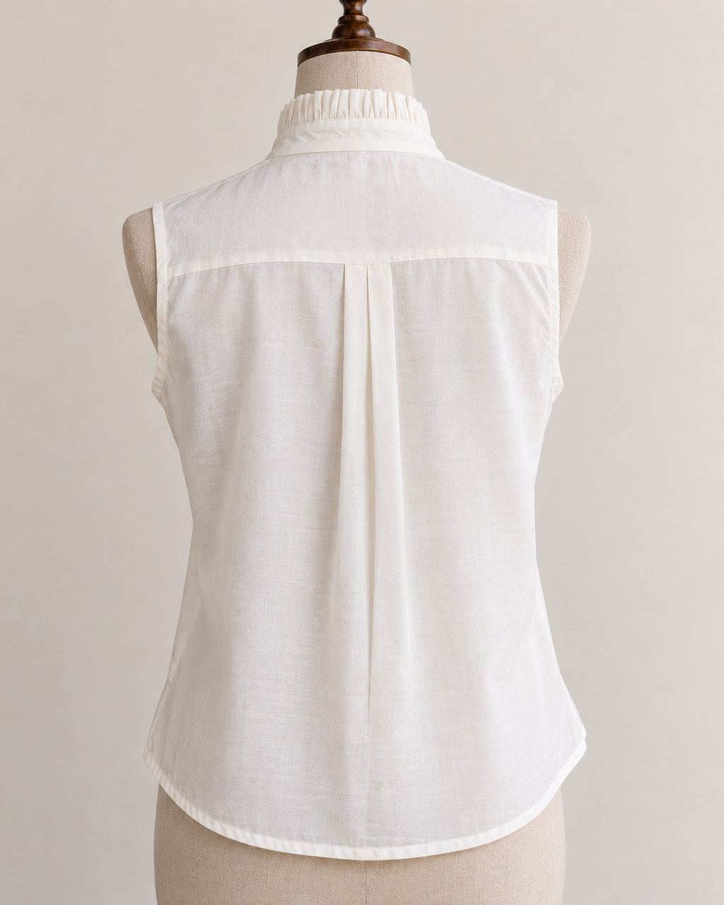 Sleeveless Chanderi Silk Shirt