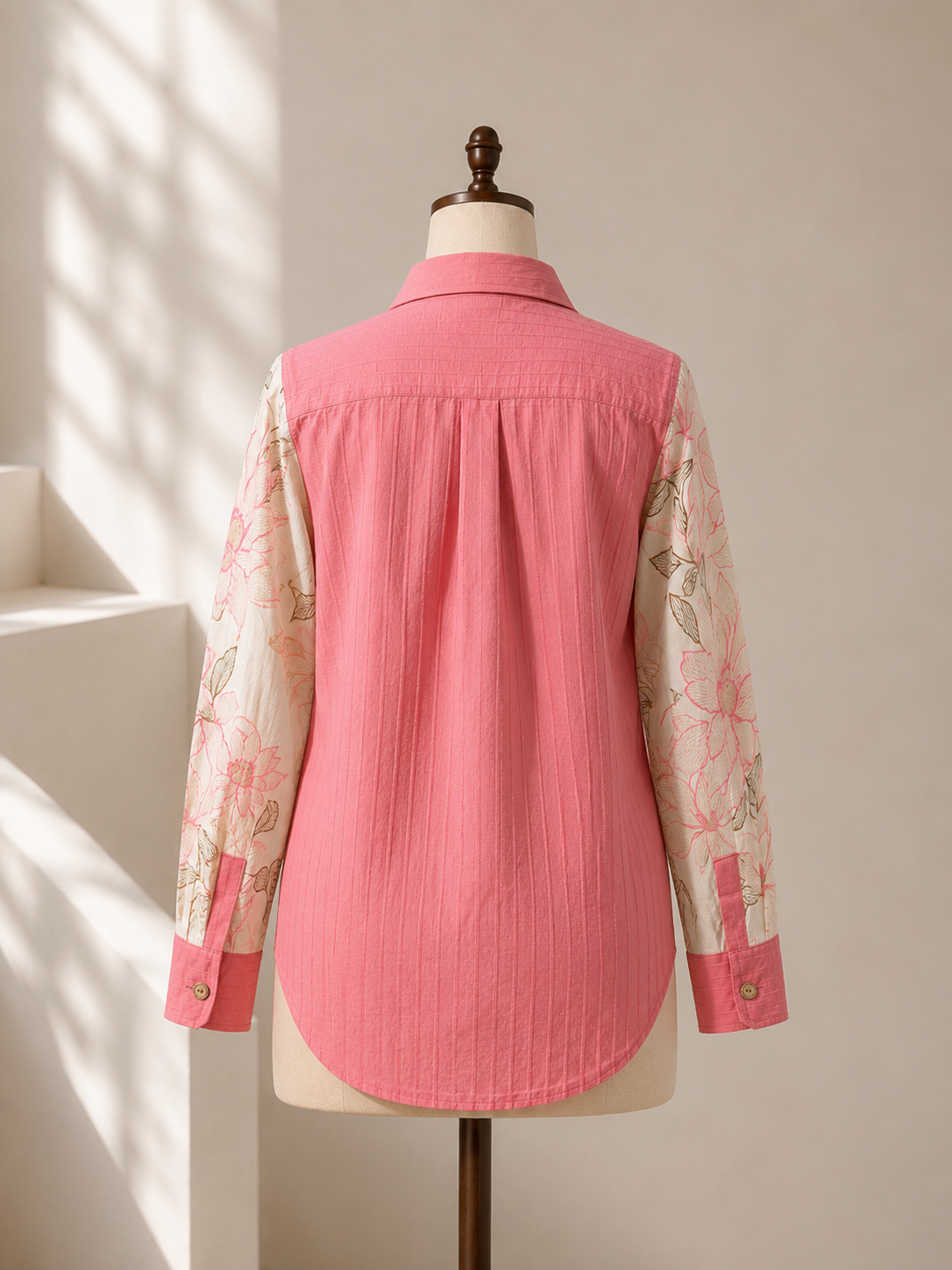 Blush Magnolia Embroidered Shirt
