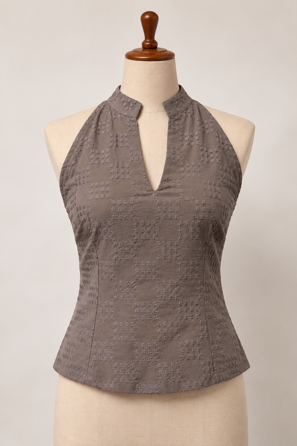 Textured Dobby Halter Top