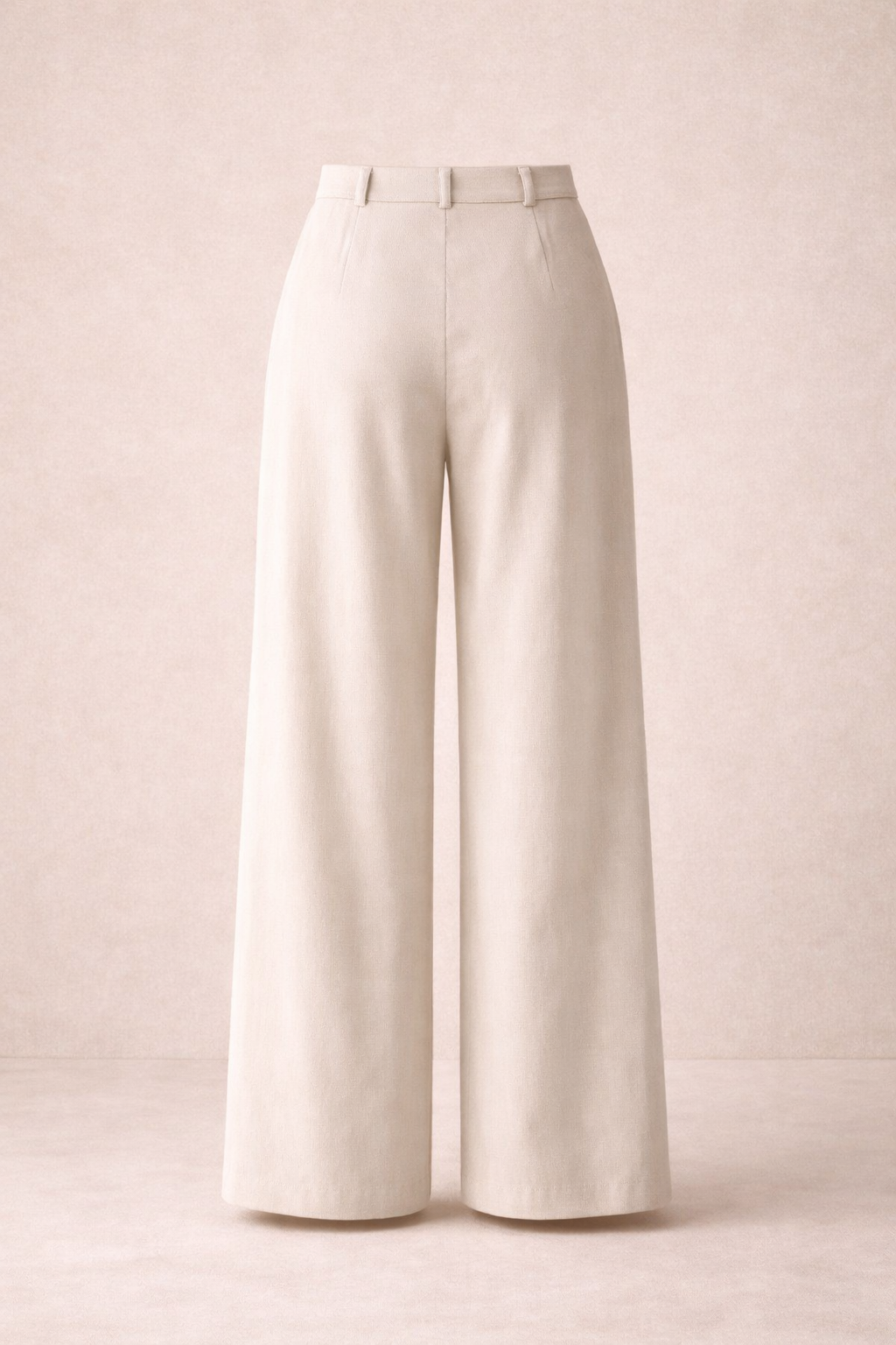 Ivory Ease Wide-Leg Trousers