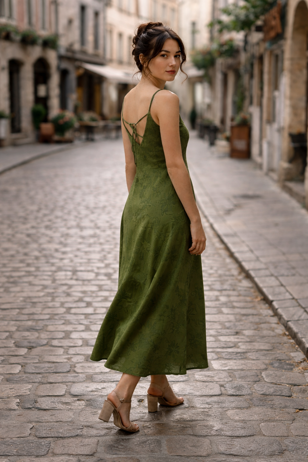 Aurelia Jacquard Adjustable Slip Dress