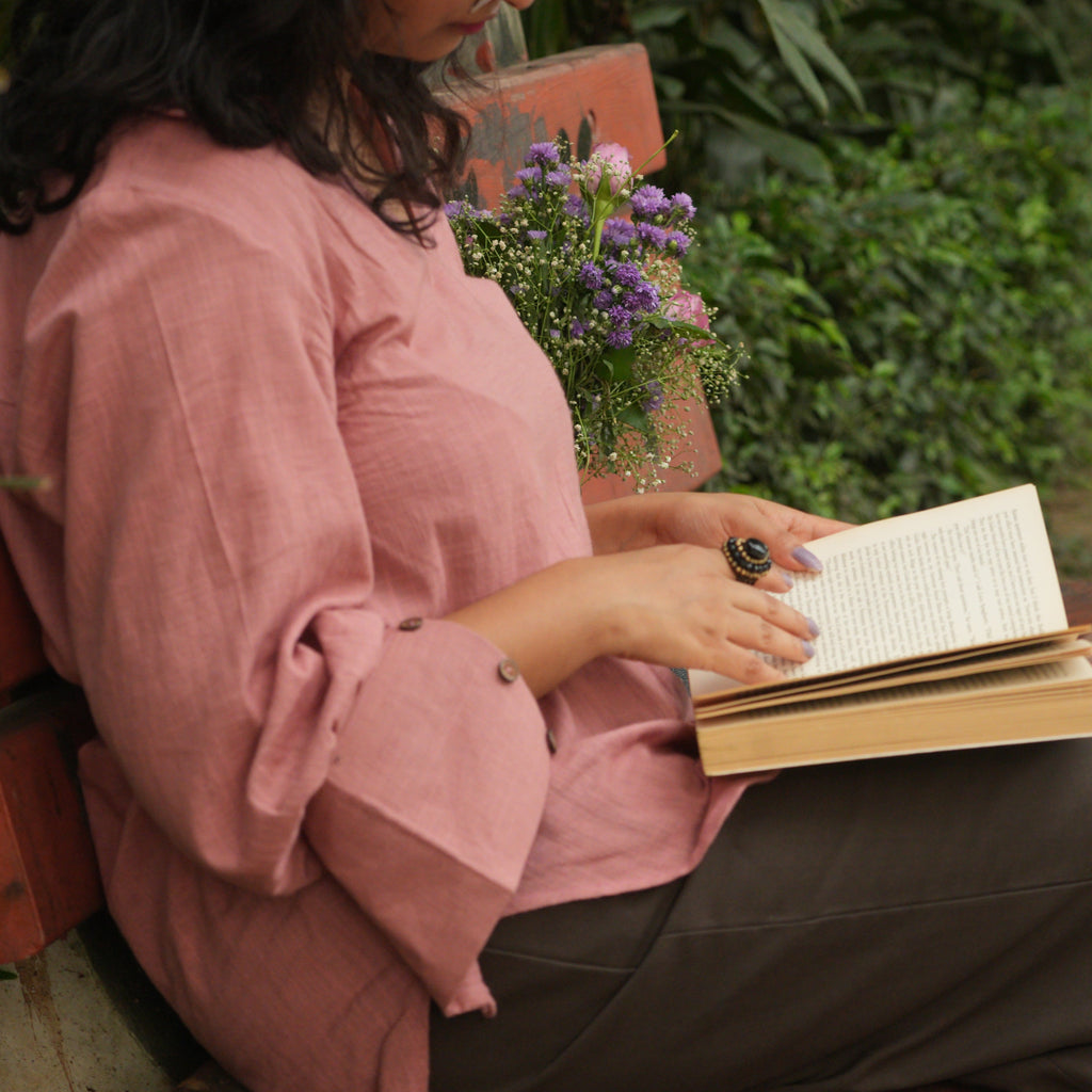 Dusty Rose Wrap Kurta