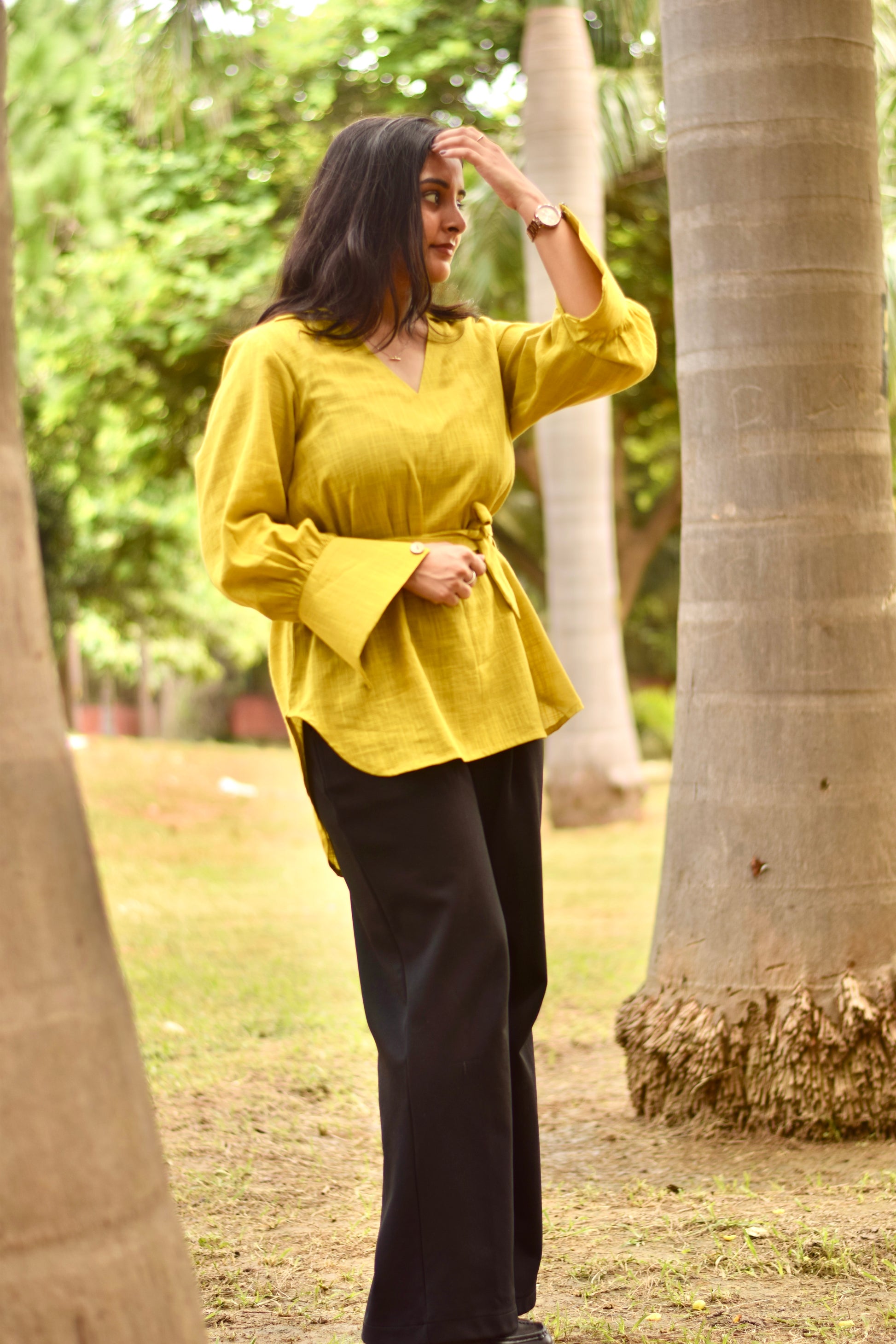 Lime Dew Wrap Kurta