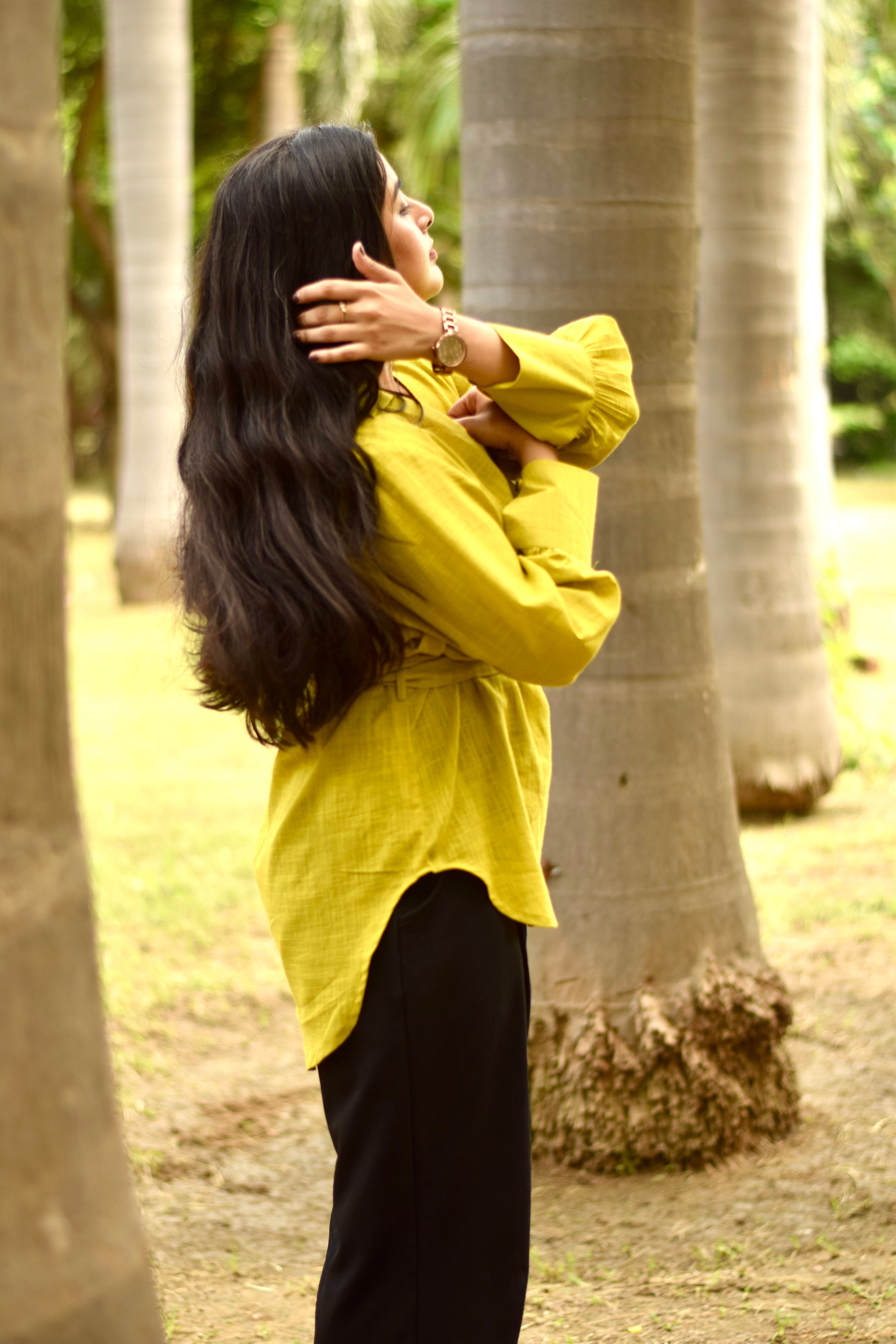 Lime Dew Wrap Kurta