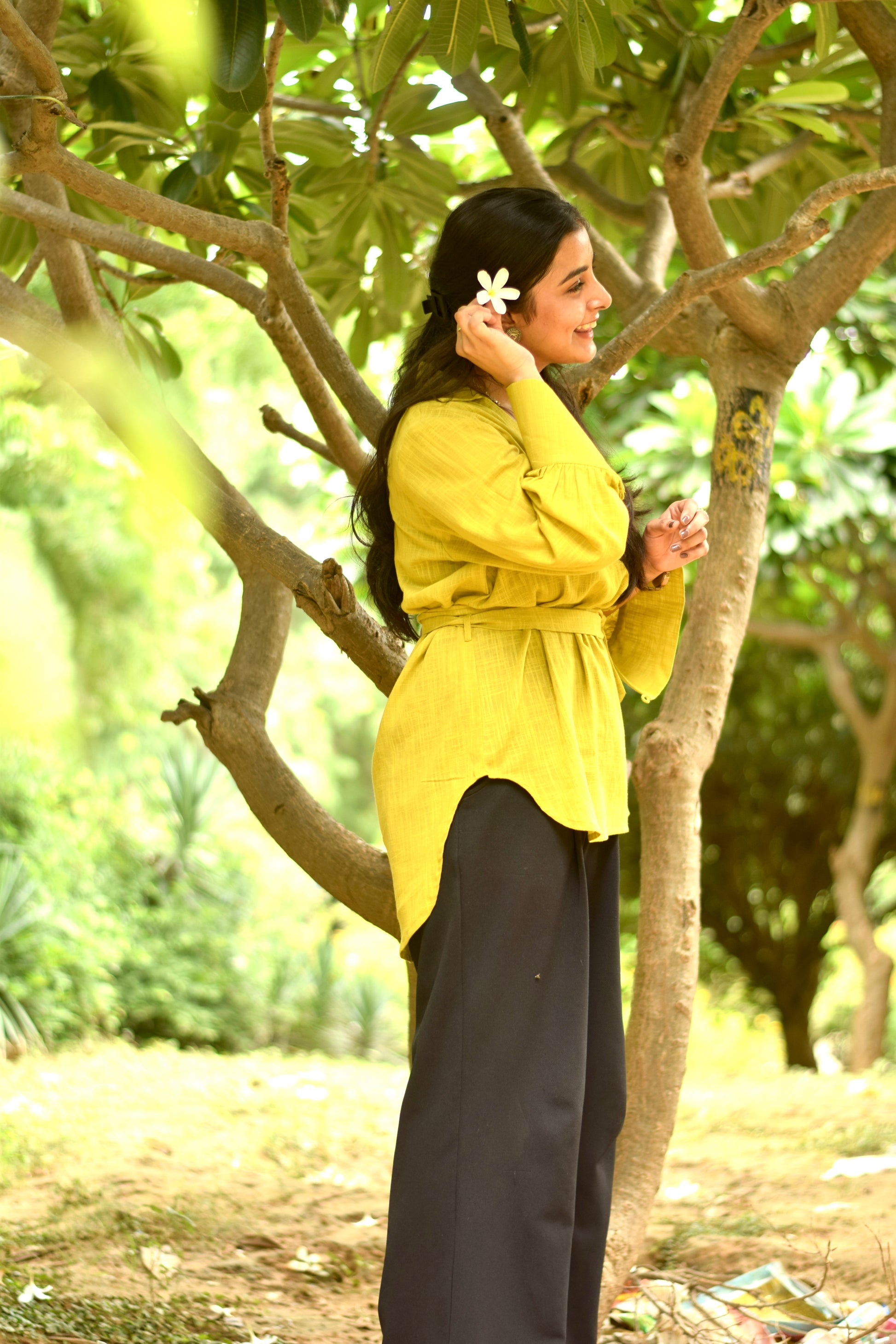 Lime Dew Wrap Kurta