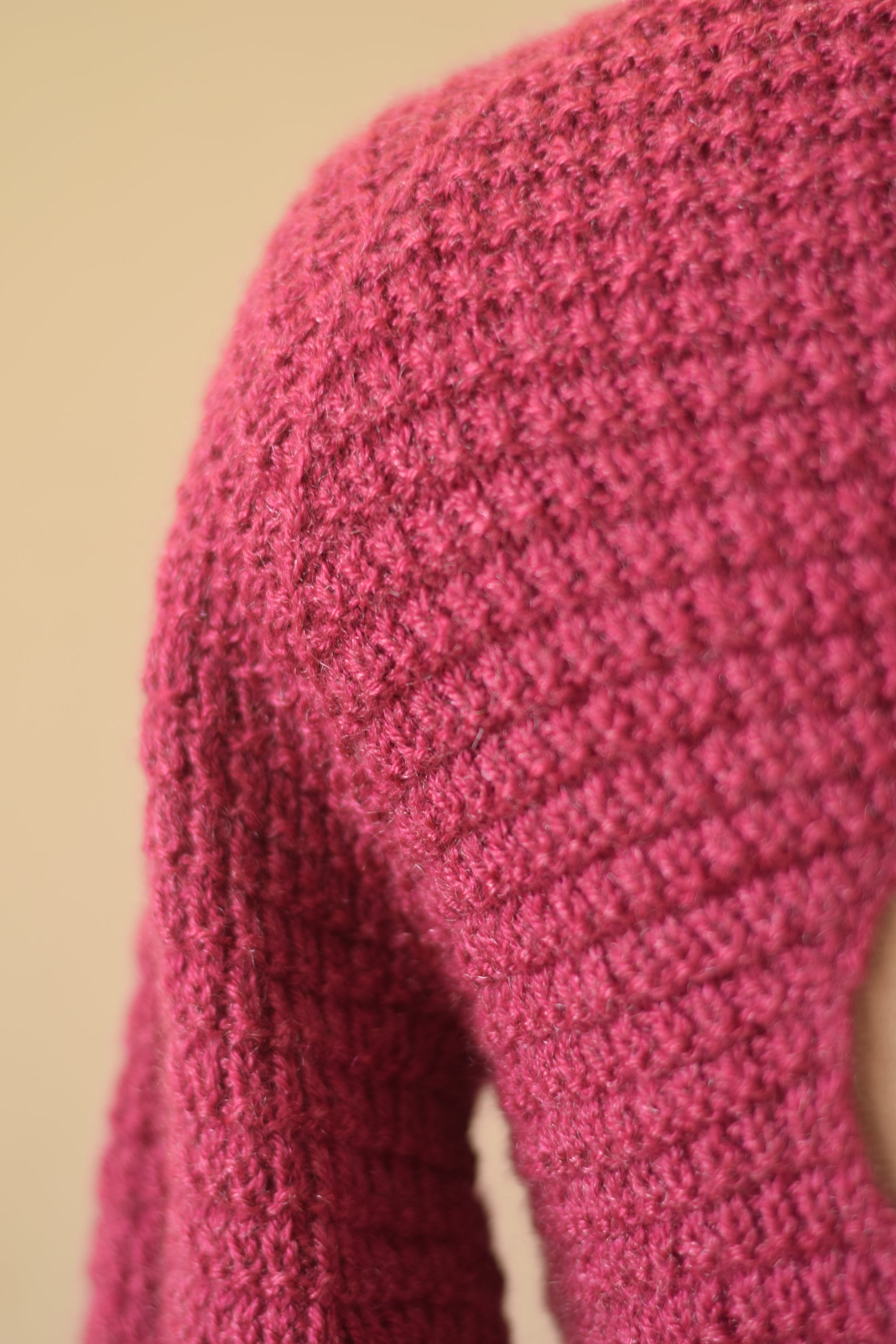 Pink Heart Handknitted Sweater