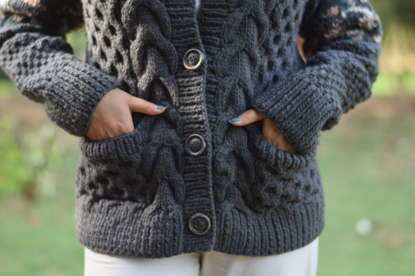 Grey Pure Merino Bliss Handknitted Sweater