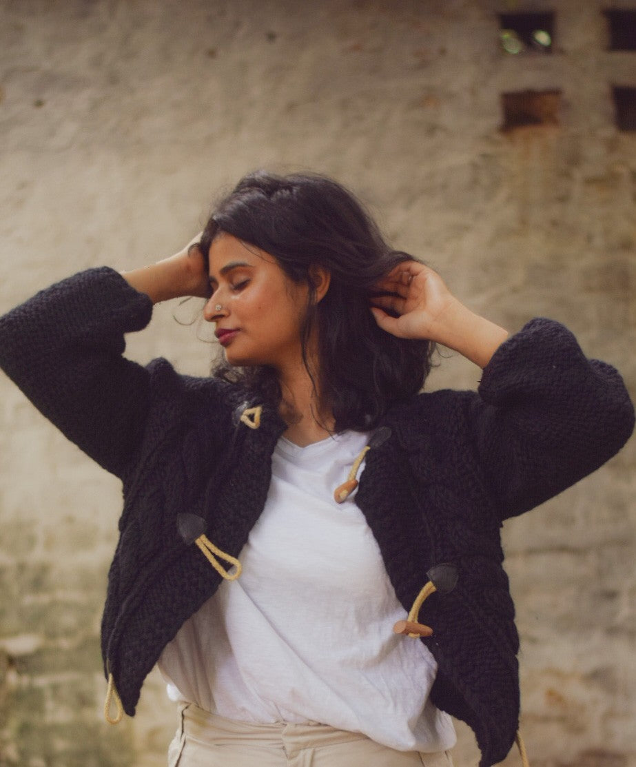 Timeless Black Handknitted Sweater