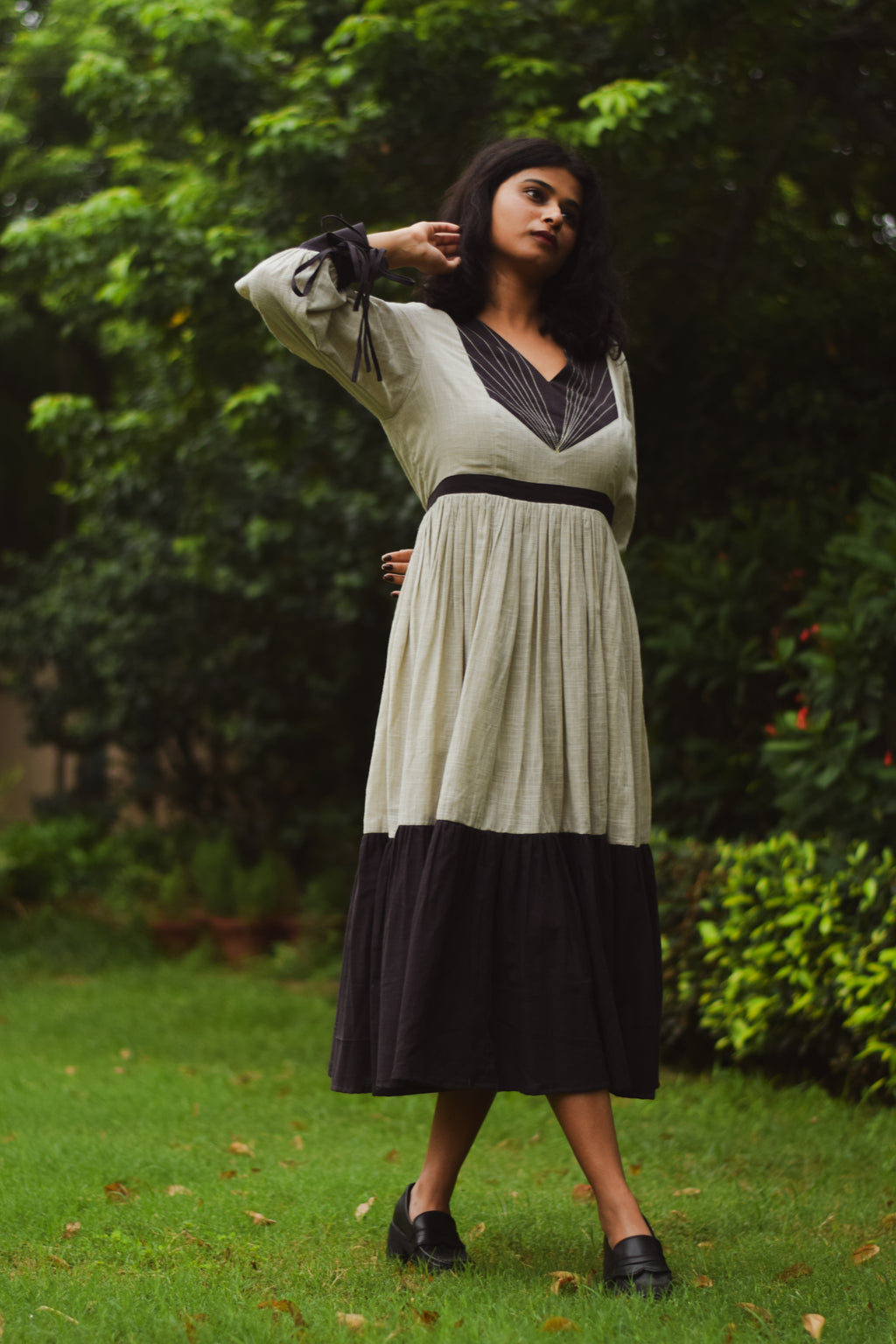 Dusky Cotton Linen Dress