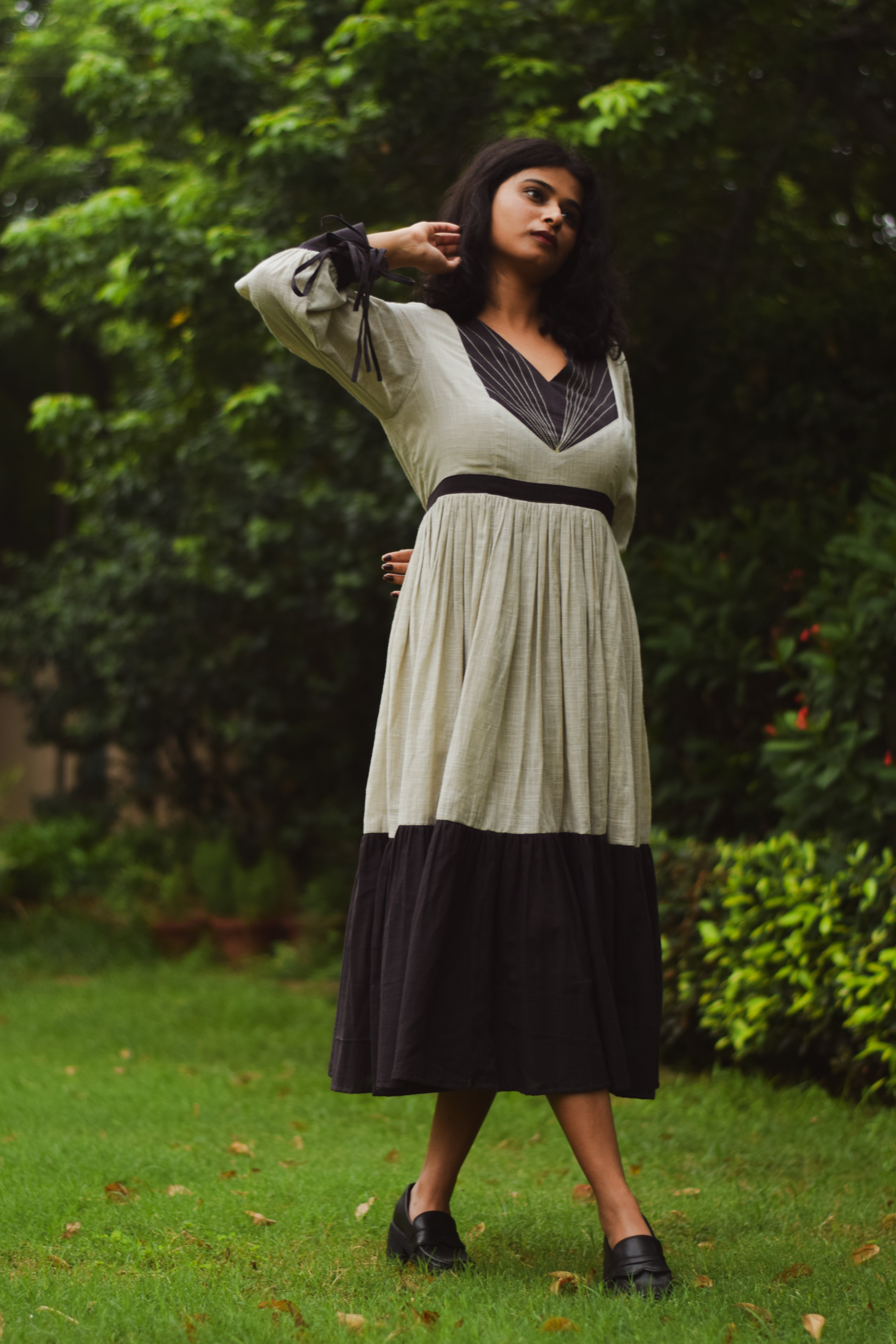 Dusky Cotton Linen Dress