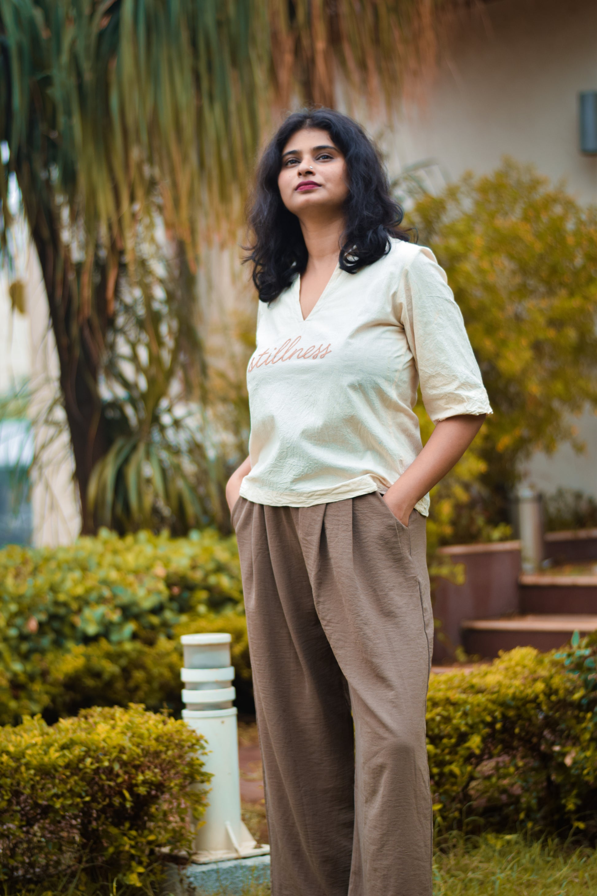 Stillness Embroidered Short Kurta