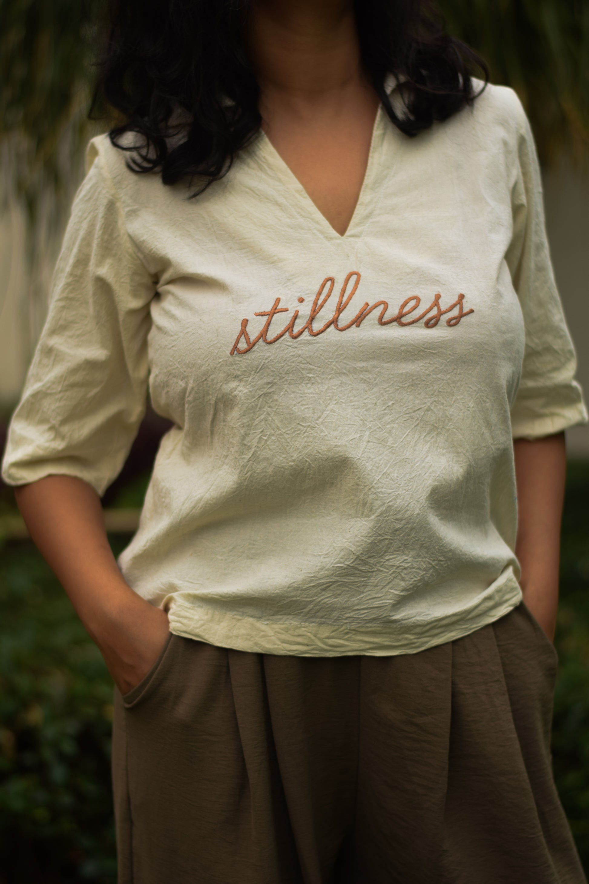 Stillness Embroidered Short Kurta