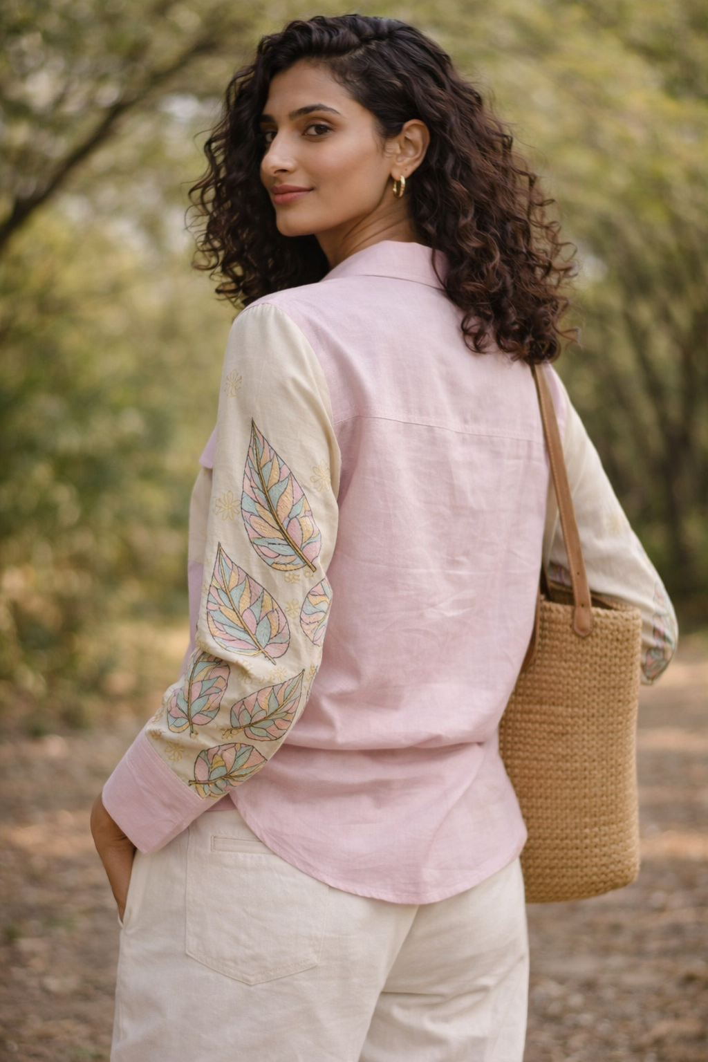 Petalcraft Pink Embroidered Shirt