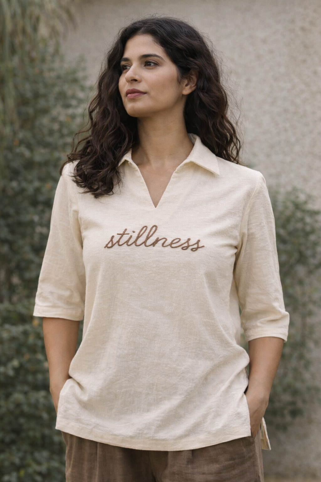 Stillness Embroidered Short Kurta