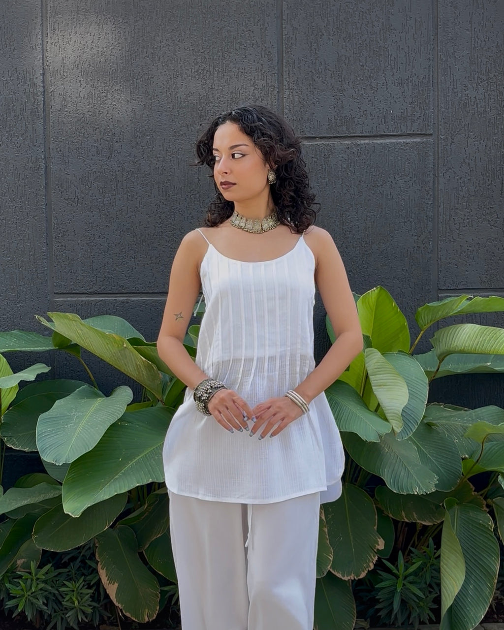 Riva Backless Tie-Up Cotton Seersucker Top 2.0