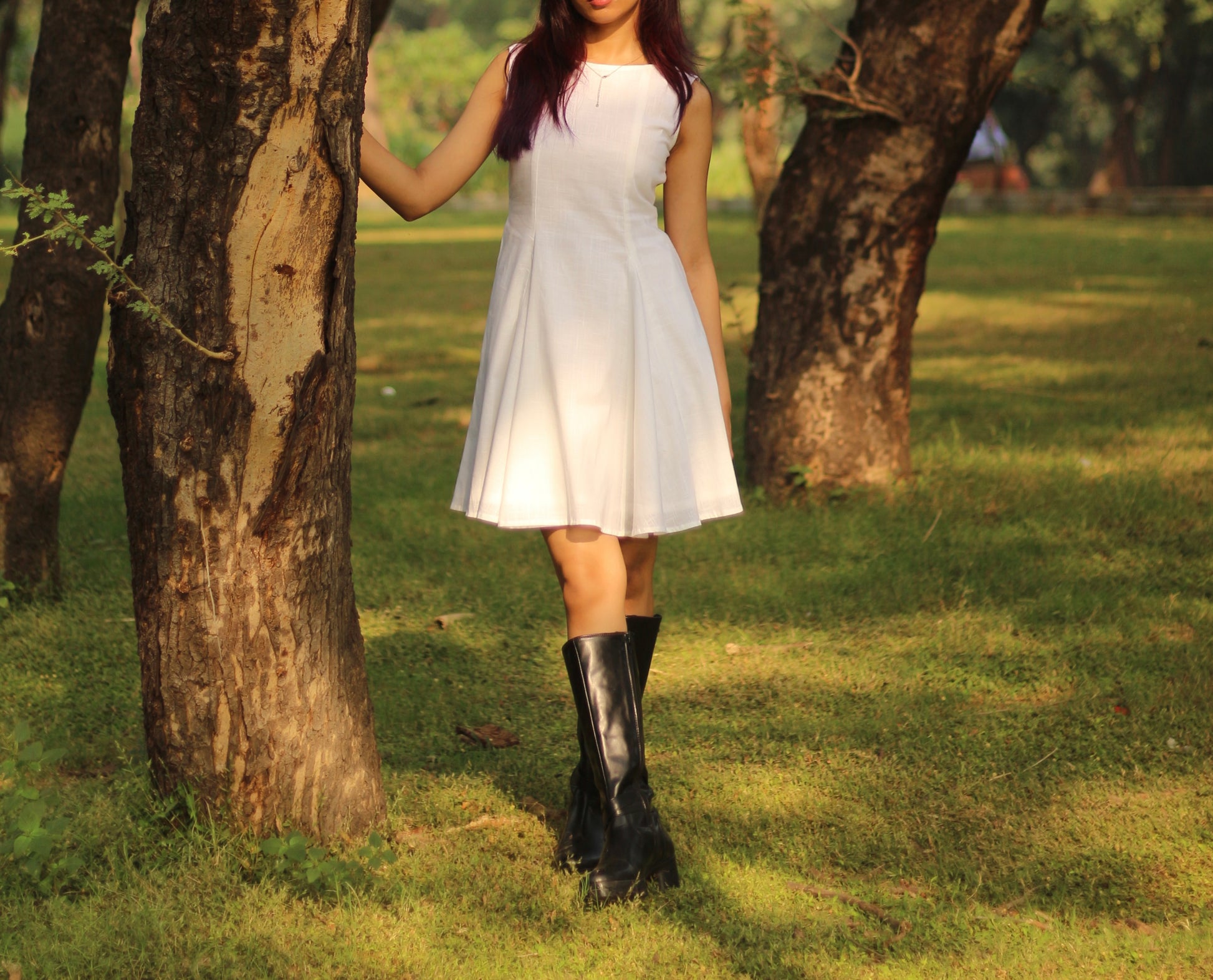White Hour Flare Dress