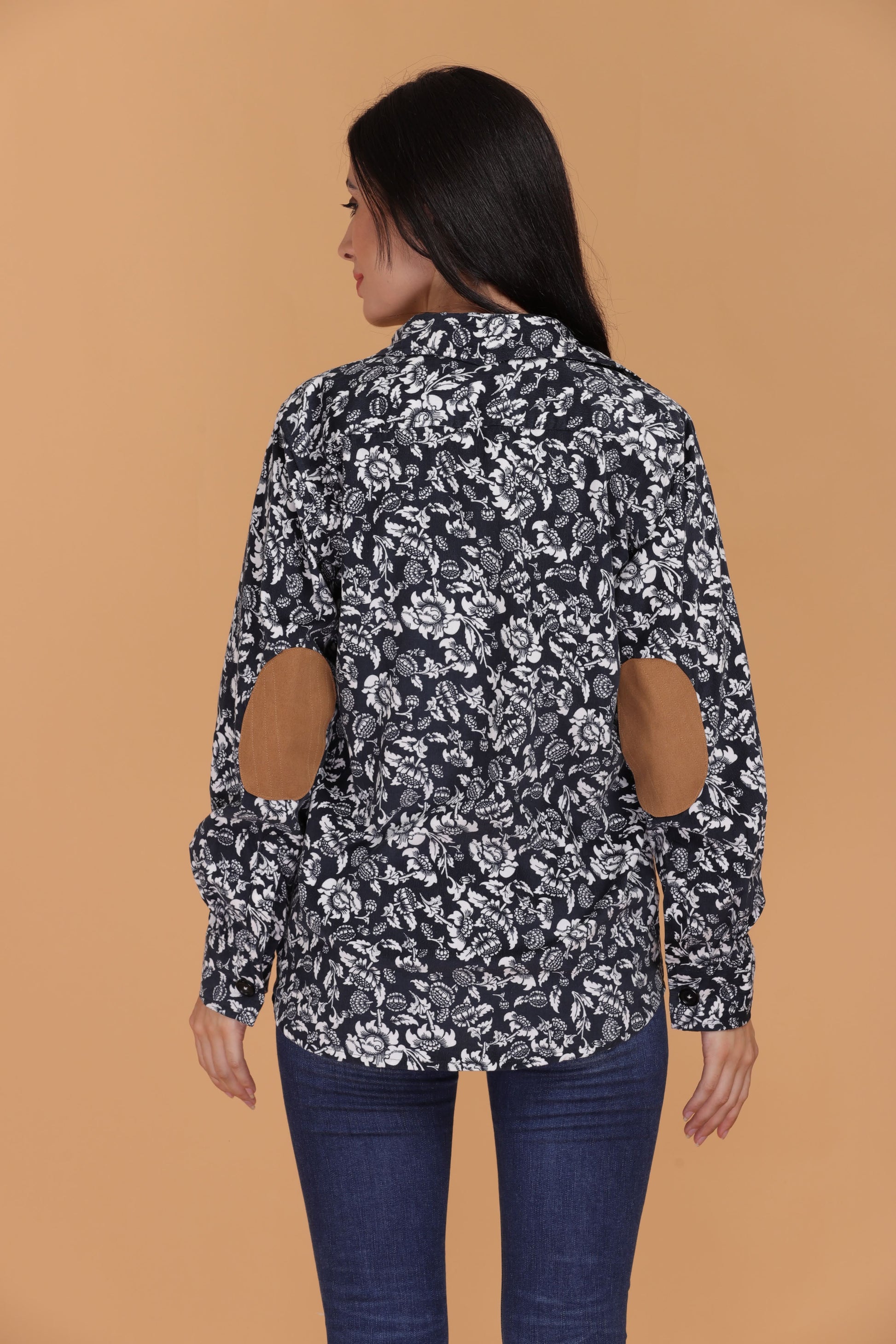 Thin Corduroy Black & White Shirt
