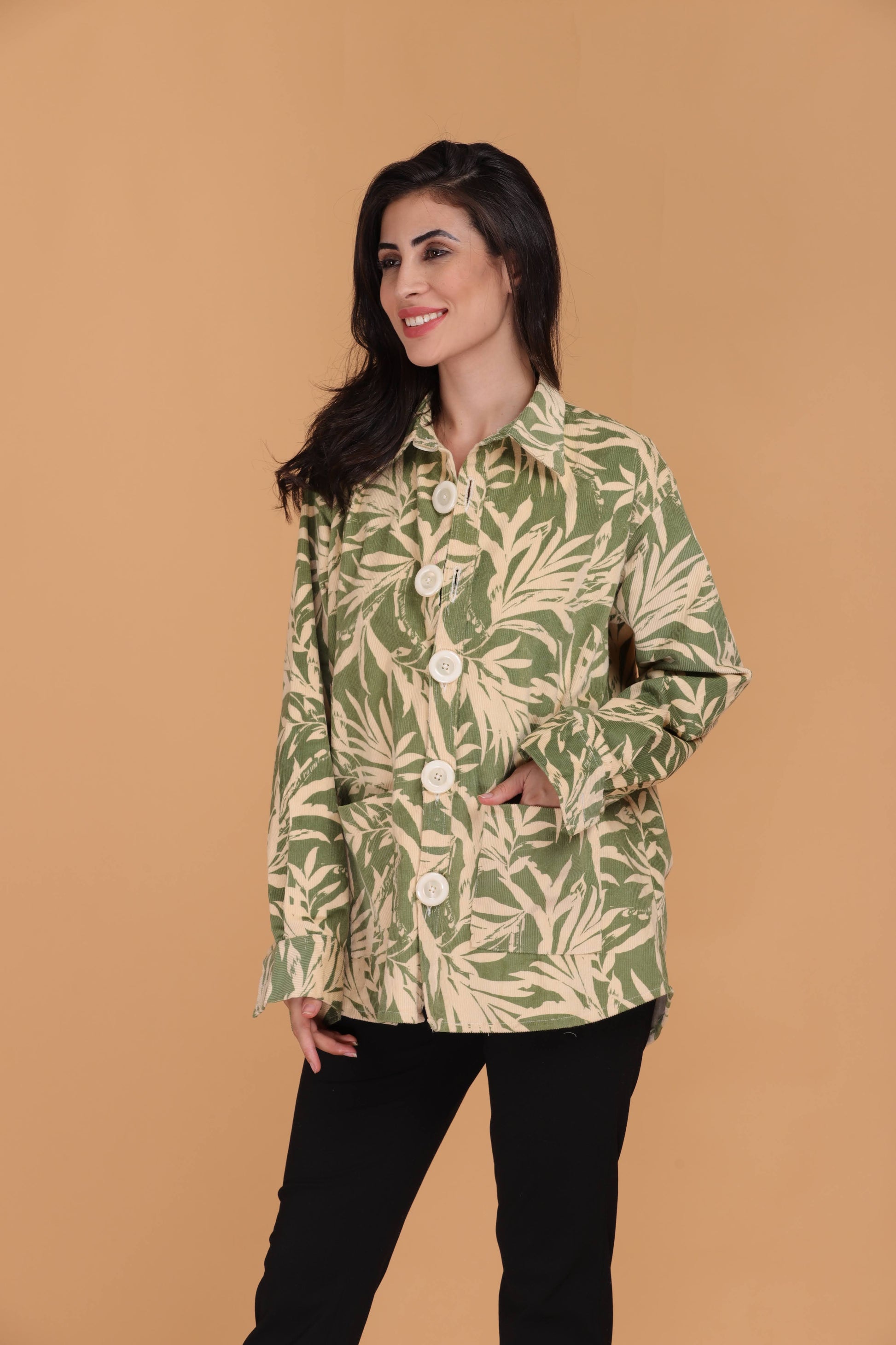 One with Nature Corduroy Shacket