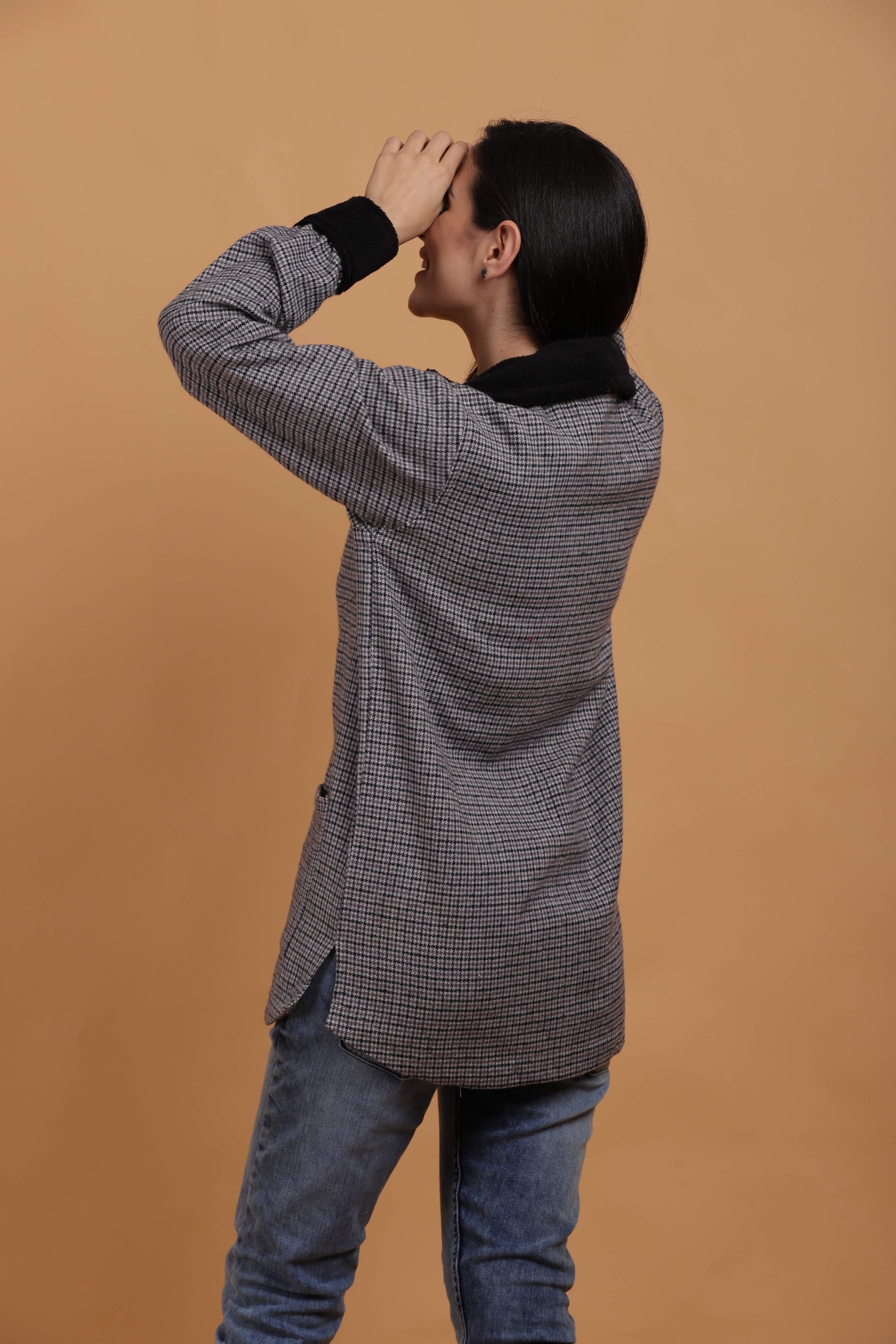 Fur Collar Cuff Shirt