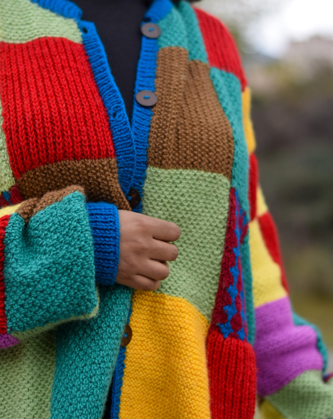 Patchwork Hug Handknitted Sweater