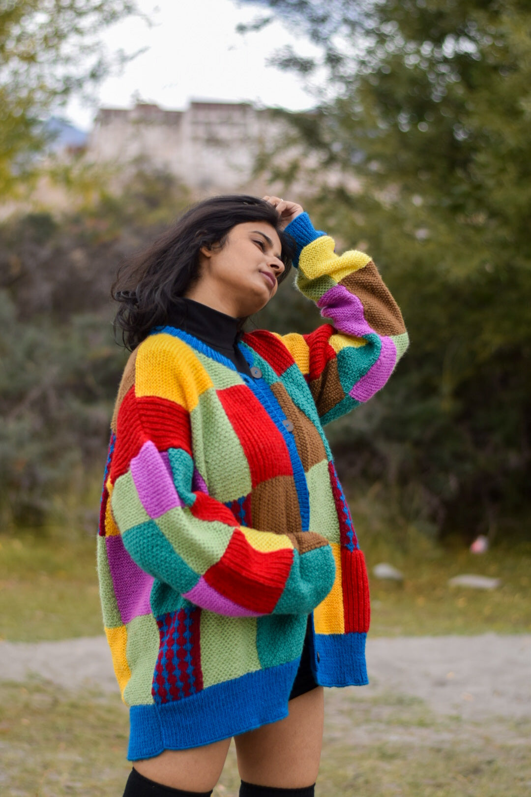 Patchwork Hug Handknitted Sweater
