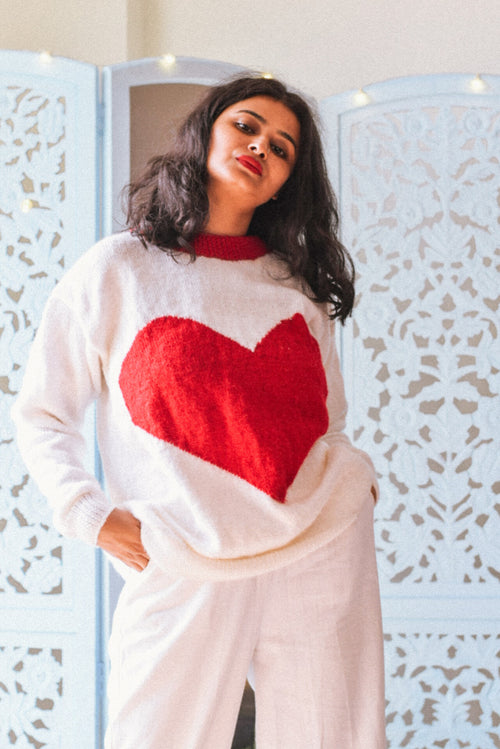 All Hearts For You Handknitted Sweater