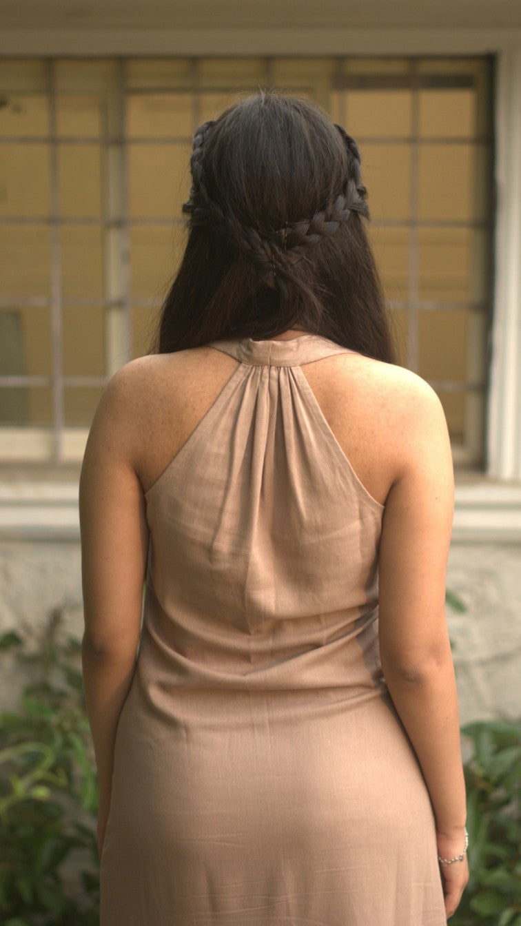 Sand Dune Halter Neck Dress