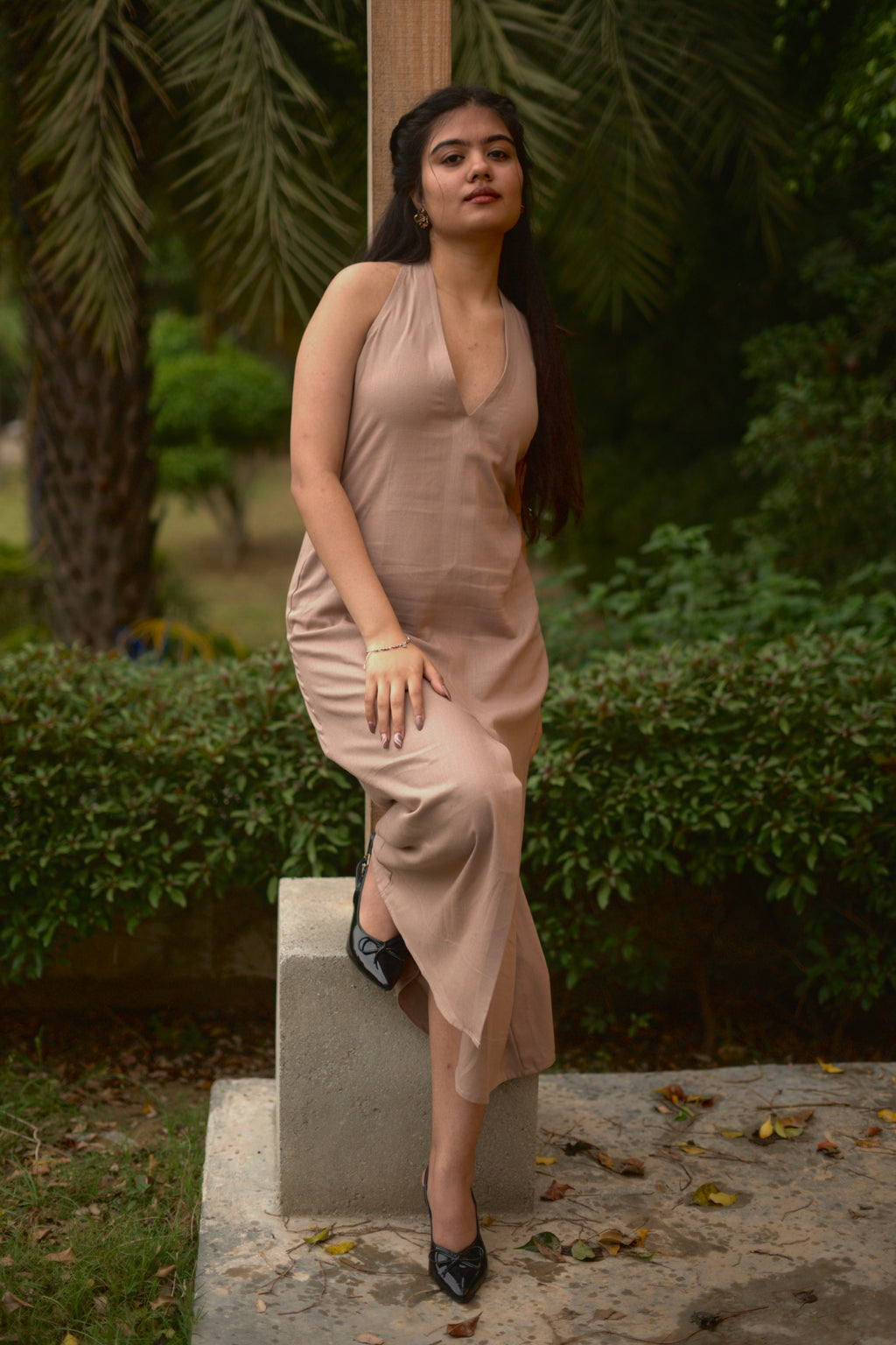 Sand Dune Halter Neck Dress
